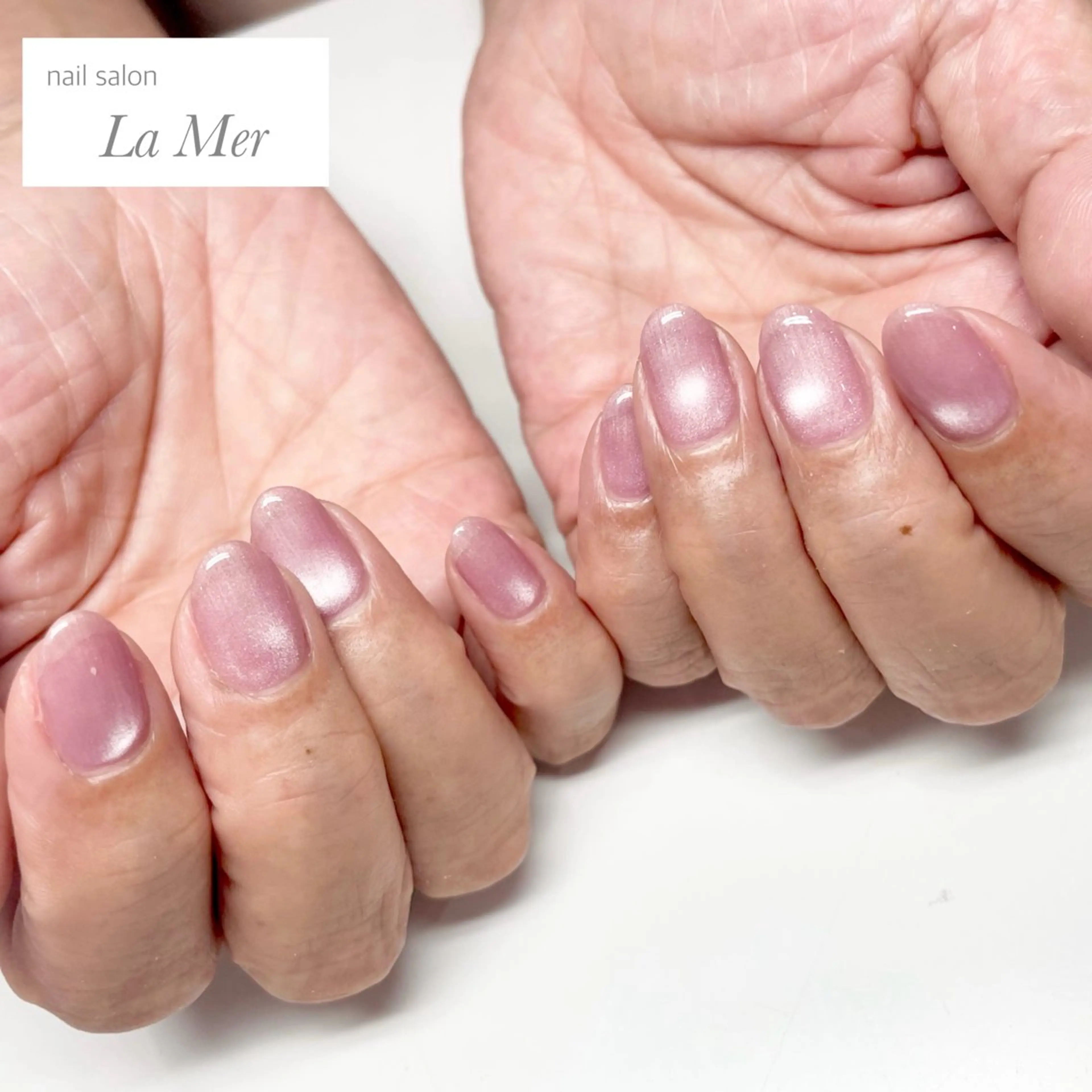 ネイル ジェルネイル ラメ(グリッター) マグネットネイル ビー玉ネイル オフィスネイル nailsalon La Merのネイルデザイン