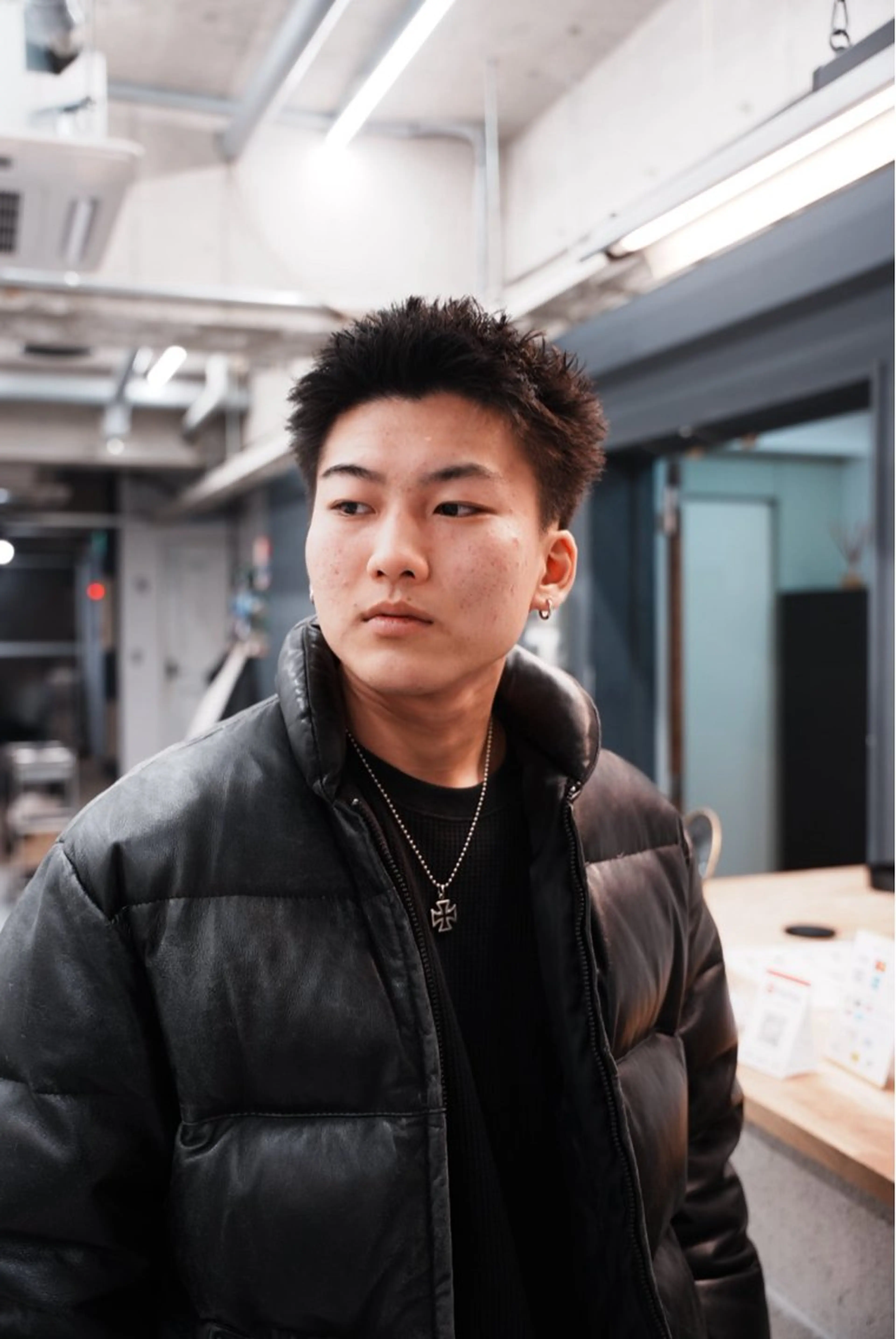 ショート メンズ カット スパイキーショート パーマ　具志堅　太志のヘアスタイル