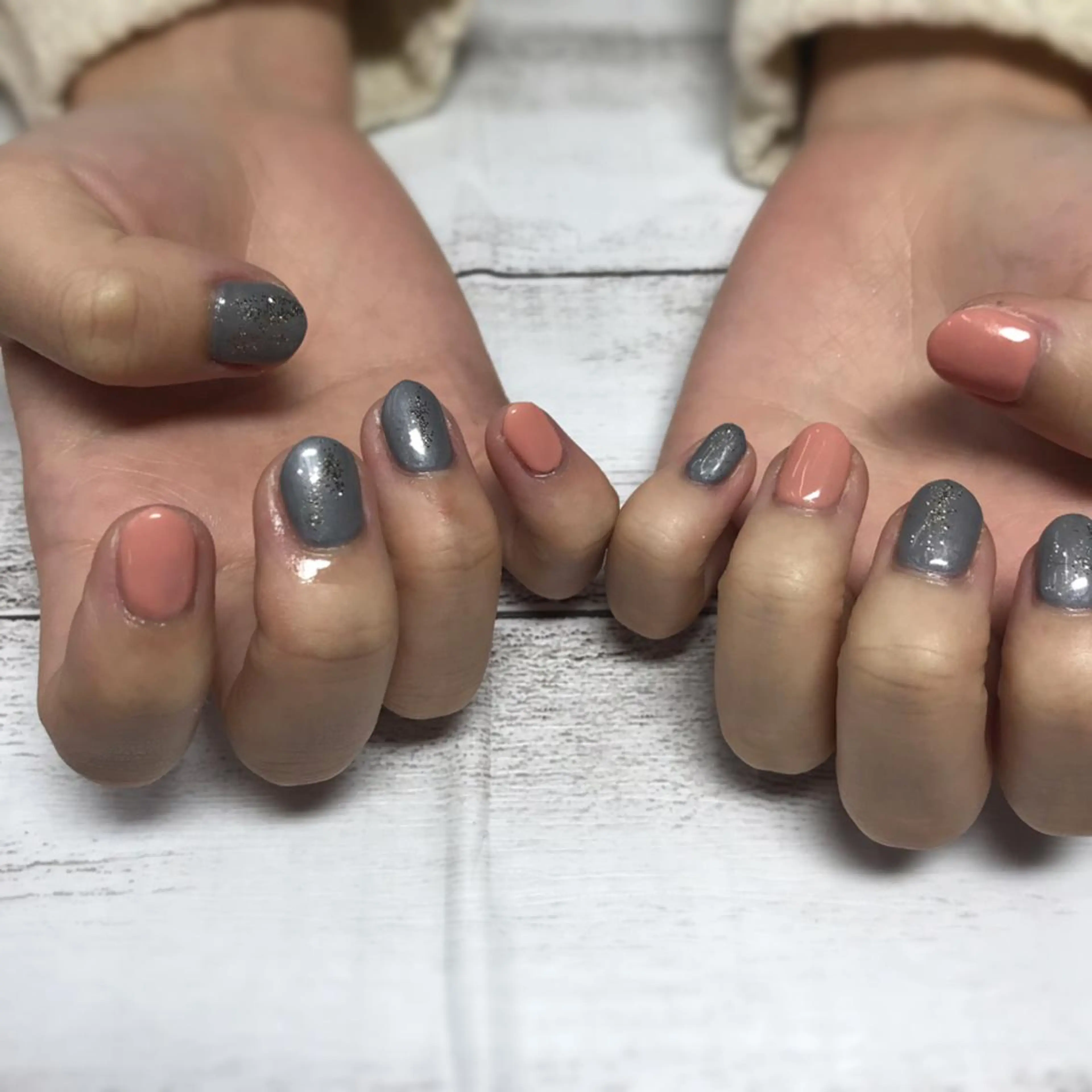 ネイル ラメ(グリッター) ワンカラーネイル ハンドネイル yu kaのネイルデザイン