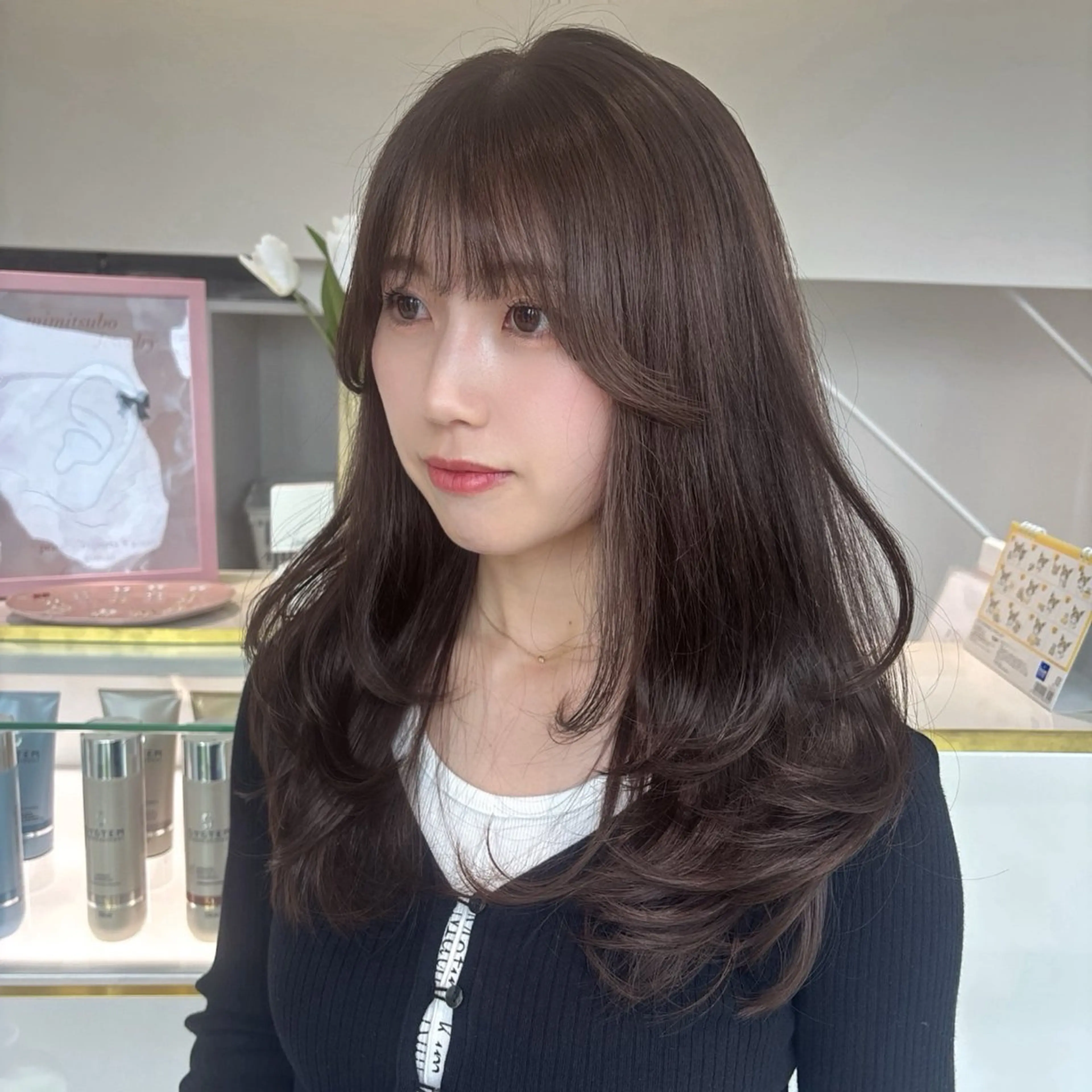 ロング カラー 髪質改善 トリートメント Lavie moon airiのヘアスタイル