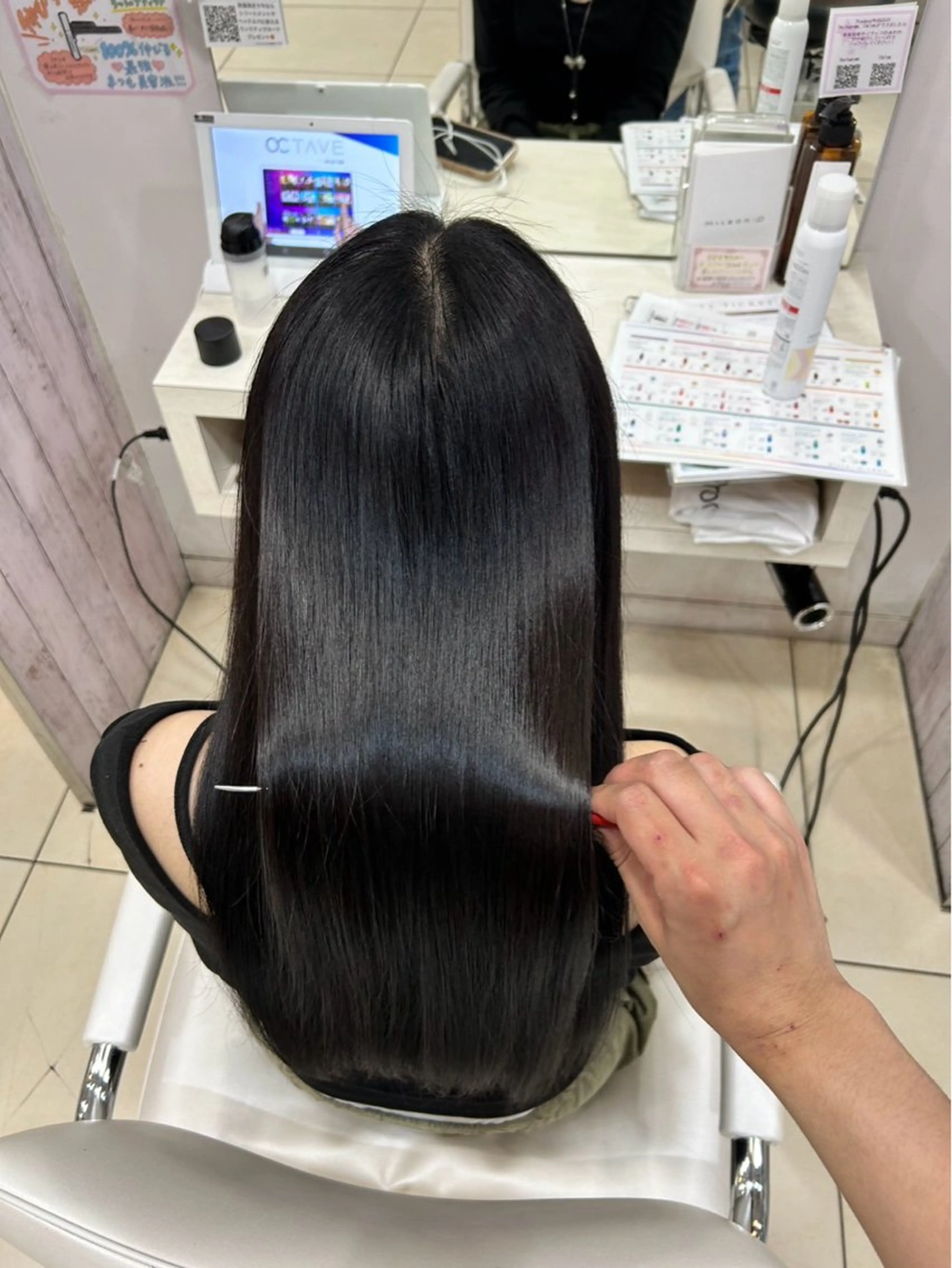 セミロング カット ヘアカラー トリートメント 【髪質改善カラー】 あむ·. ⟡ 🖤のヘアスタイル