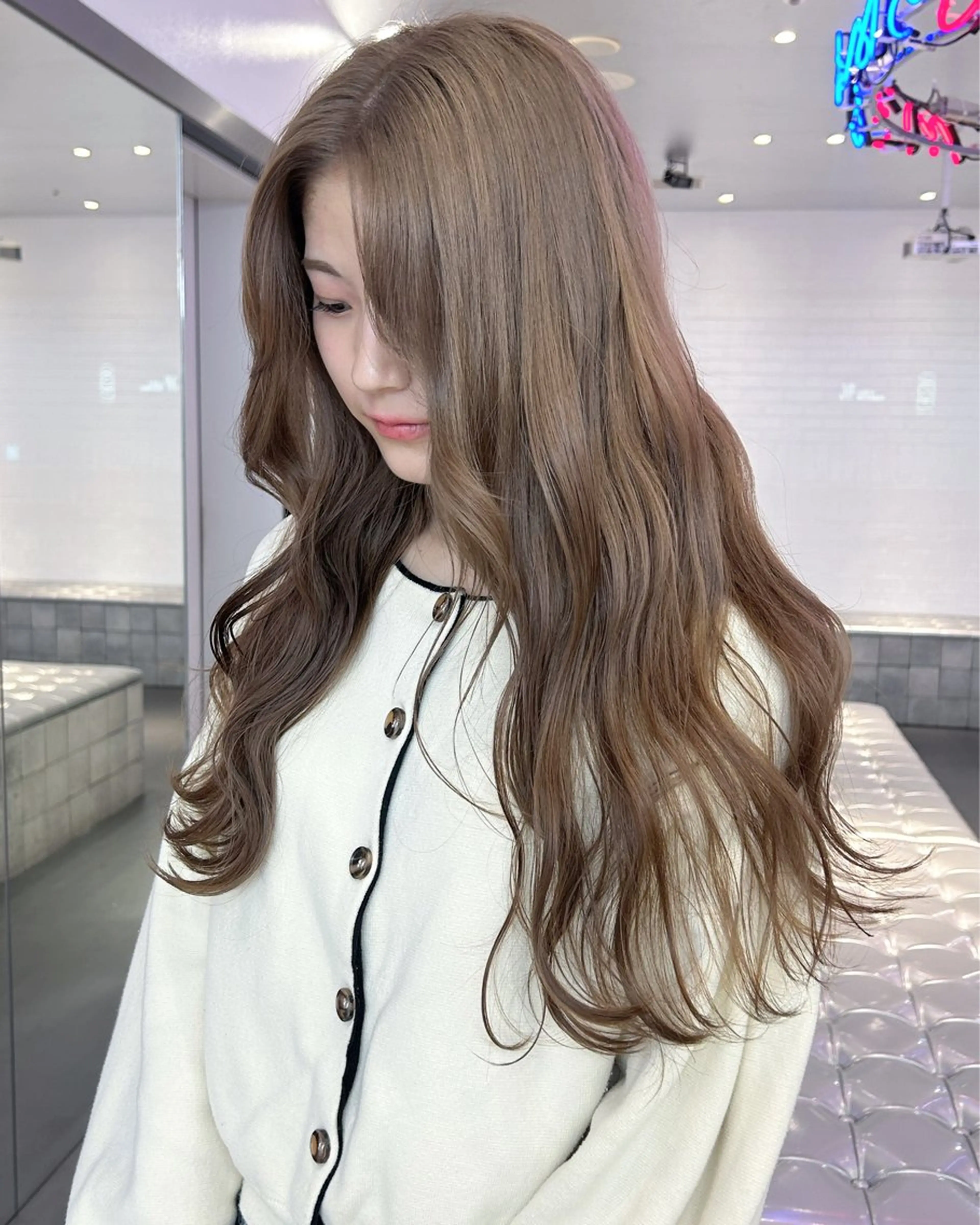 ロング カラー 🤍垢抜け♡透明感 カラーmoeka🤍のヘアスタイル