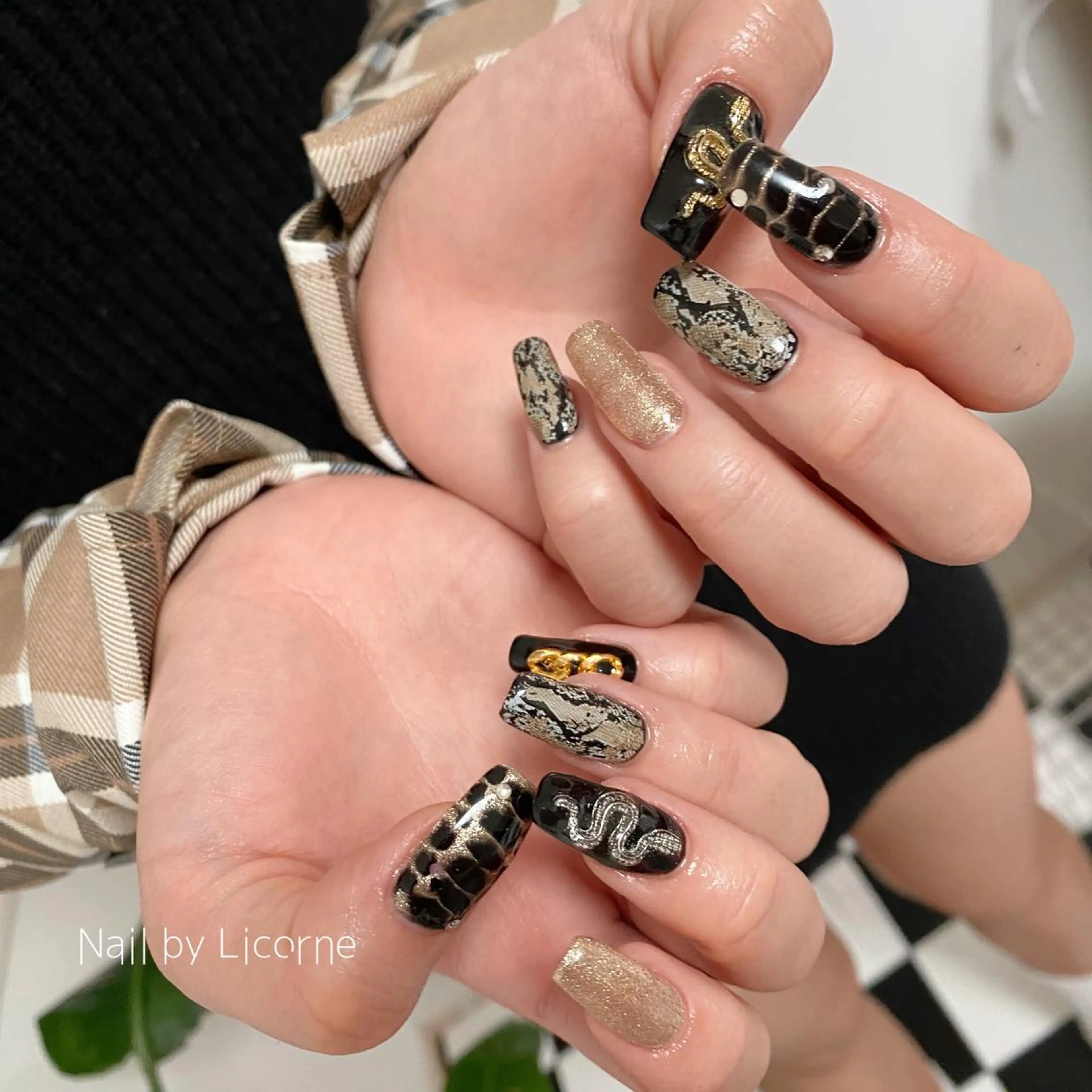 ネイル アートネイル オーロラネイル フレンチネイル 氷ネイル・うるうるネイル マグネットネイル ハンドネイル Nail by Licorneのネイルデザイン