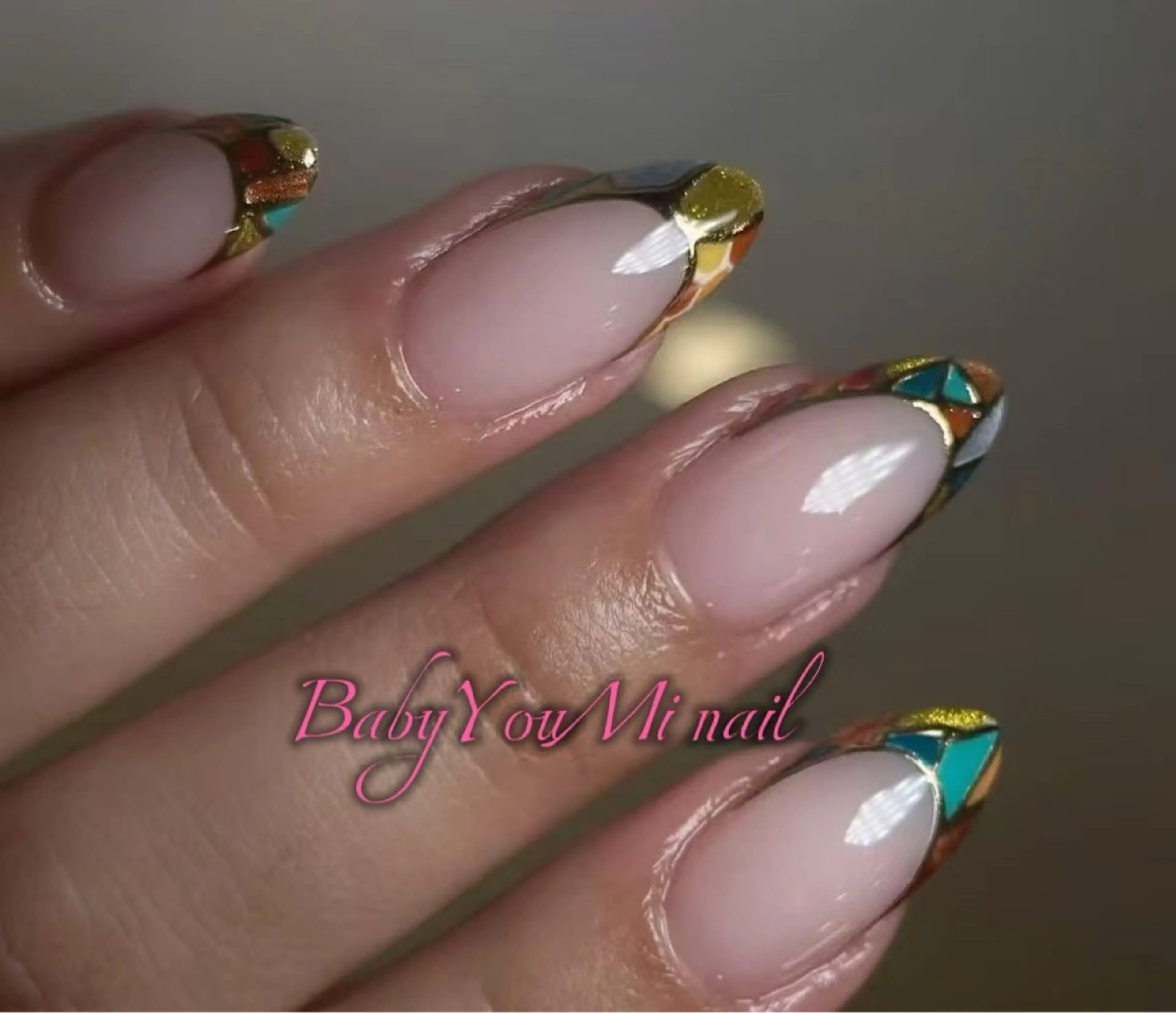 ネイル オーロラネイル 成人式 フットネイル フレンチネイル ジェルネイル ハンドネイル BabyYouMi nailのネイルデザイン