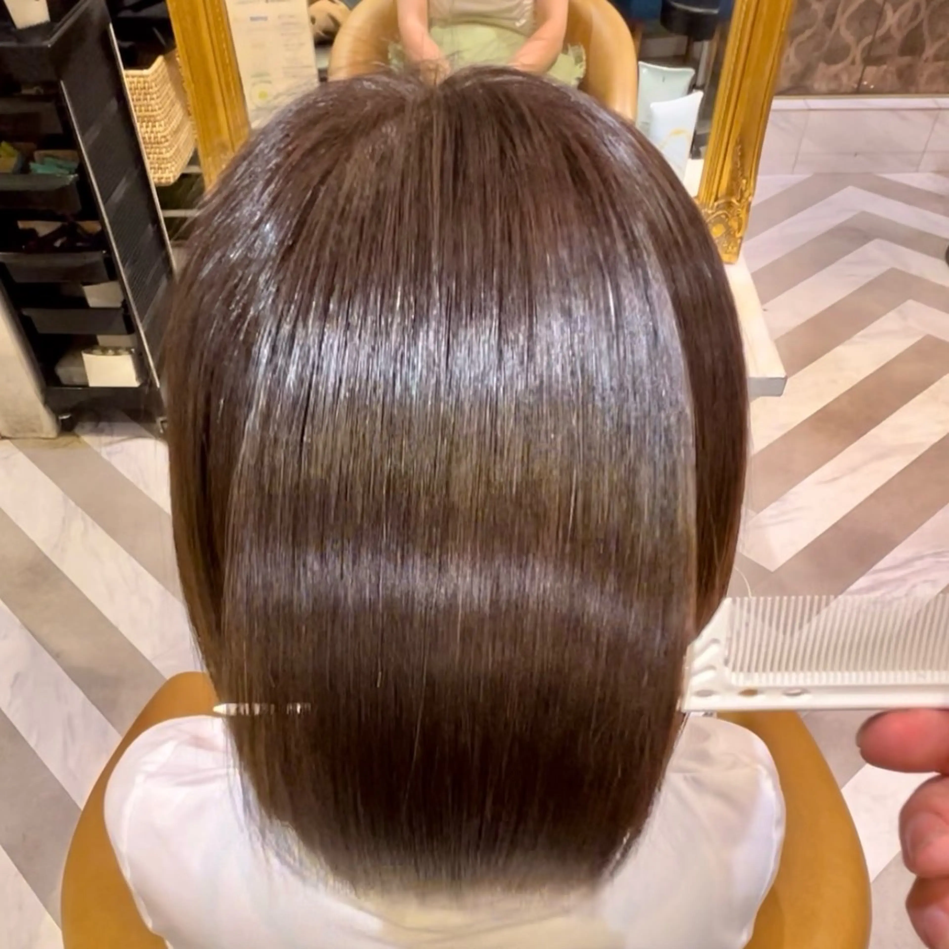 ミディアム 縮毛矯正 カット 縮毛矯正 トリートメント 髪質改善【縮毛矯正】 北千住 田邉 澪のヘアスタイル