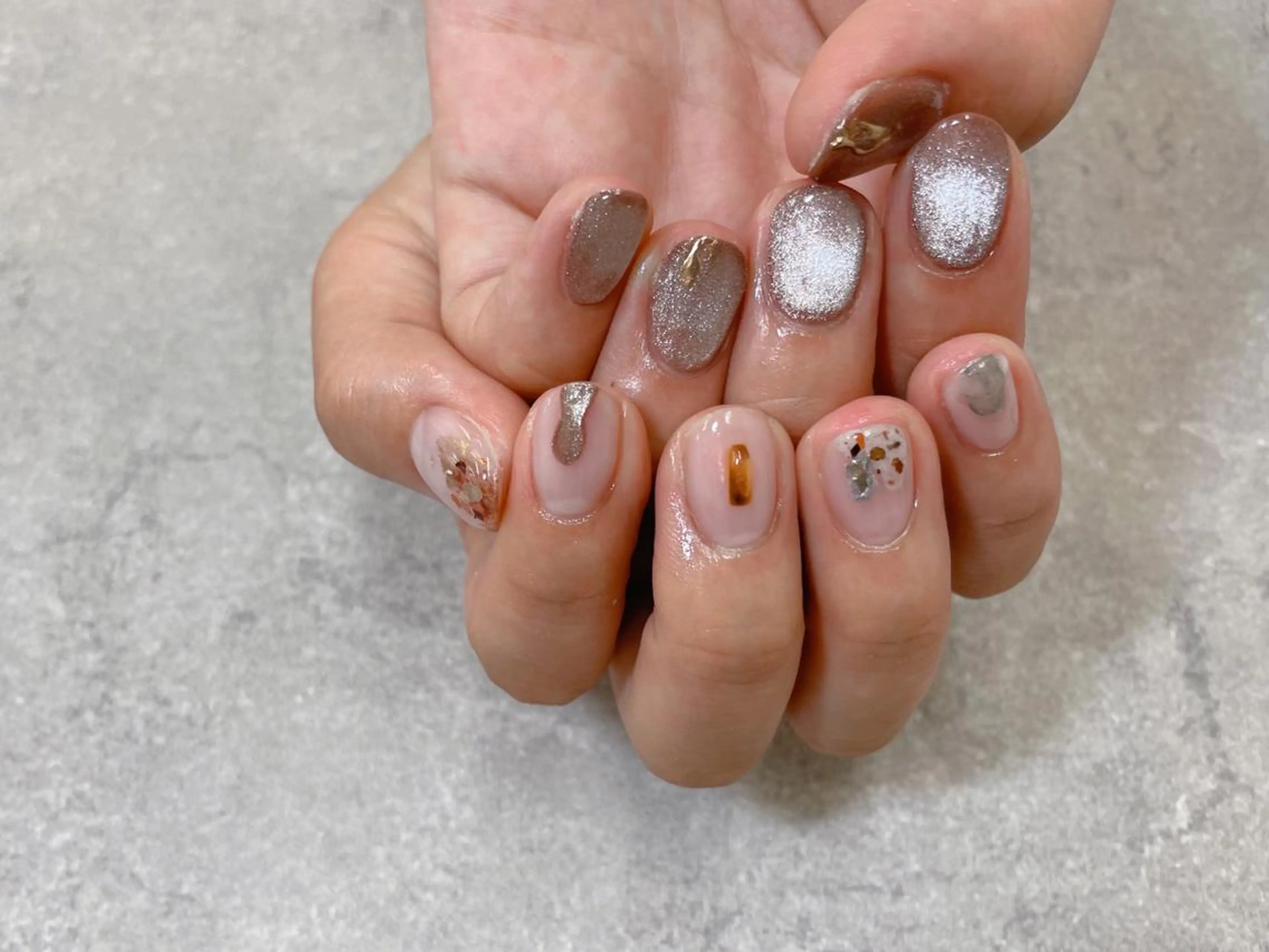 ネイル ニュアンスネイル ハンドネイル foglia❁﻿. ⌇﻿imamuraのネイルデザイン