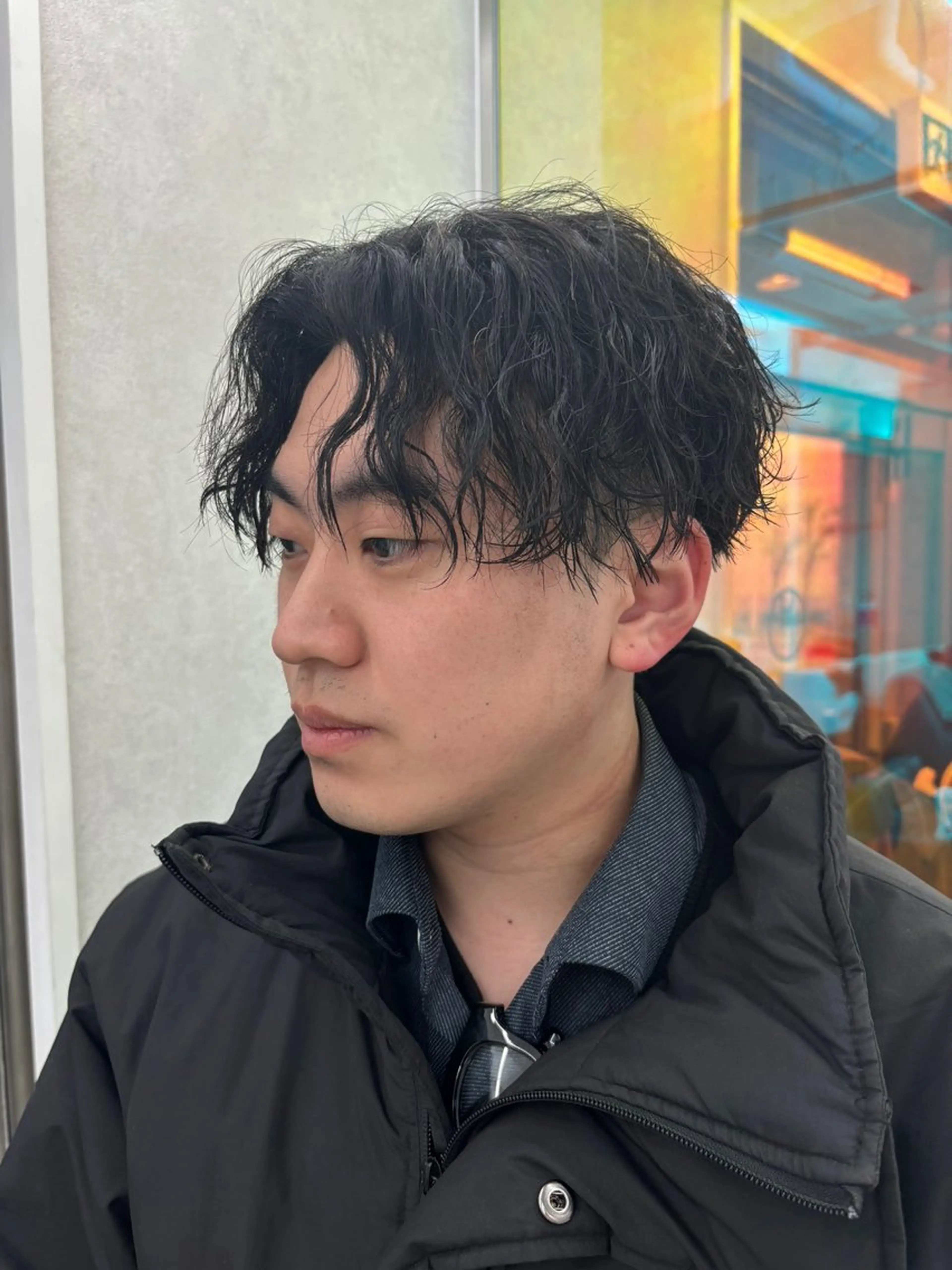 ショート カット パーマ ✨️センターパート/ 曲がる縮毛矯正✨️のヘアスタイル