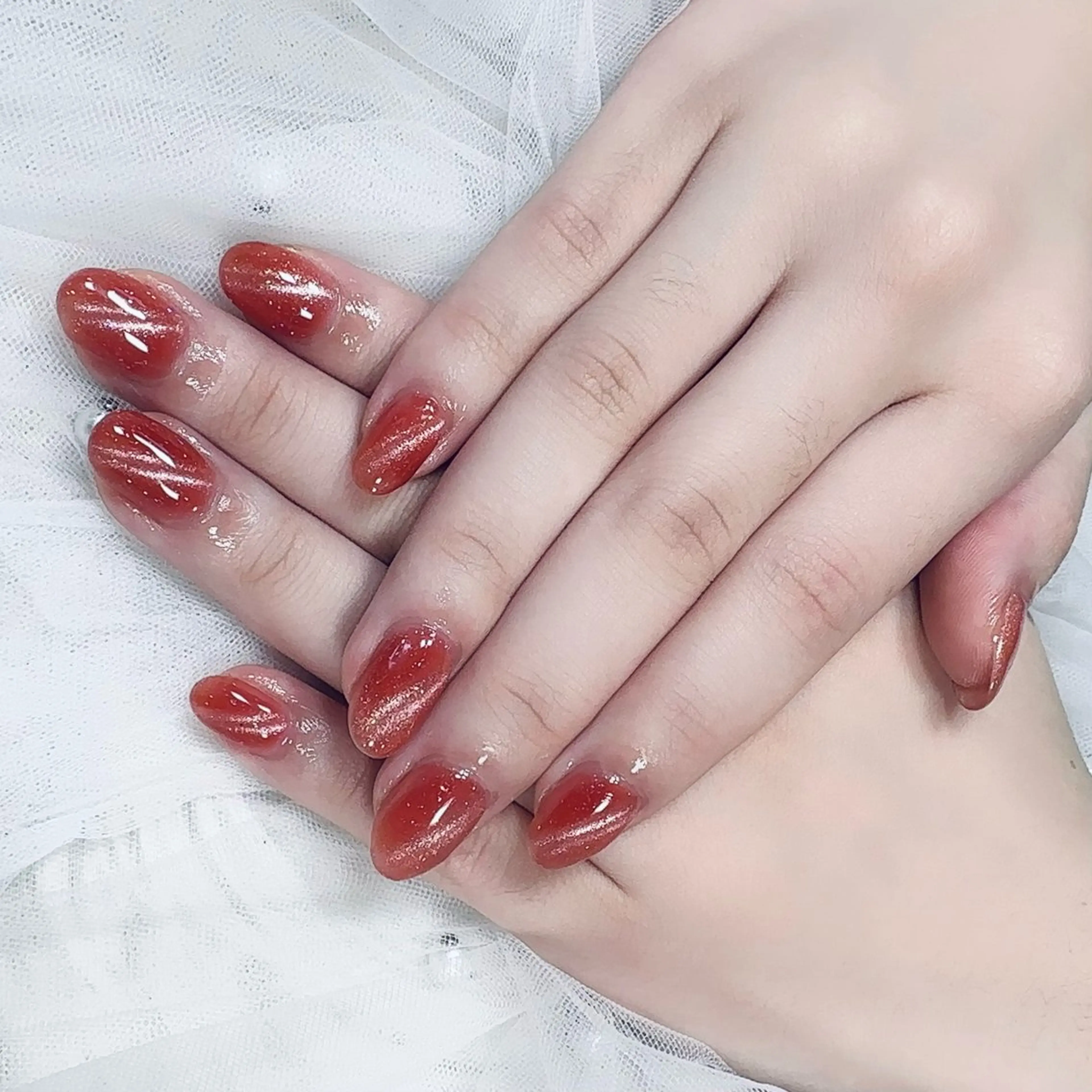 ネイル 赤色 LOA.NAIL 本八幡店のネイルデザイン