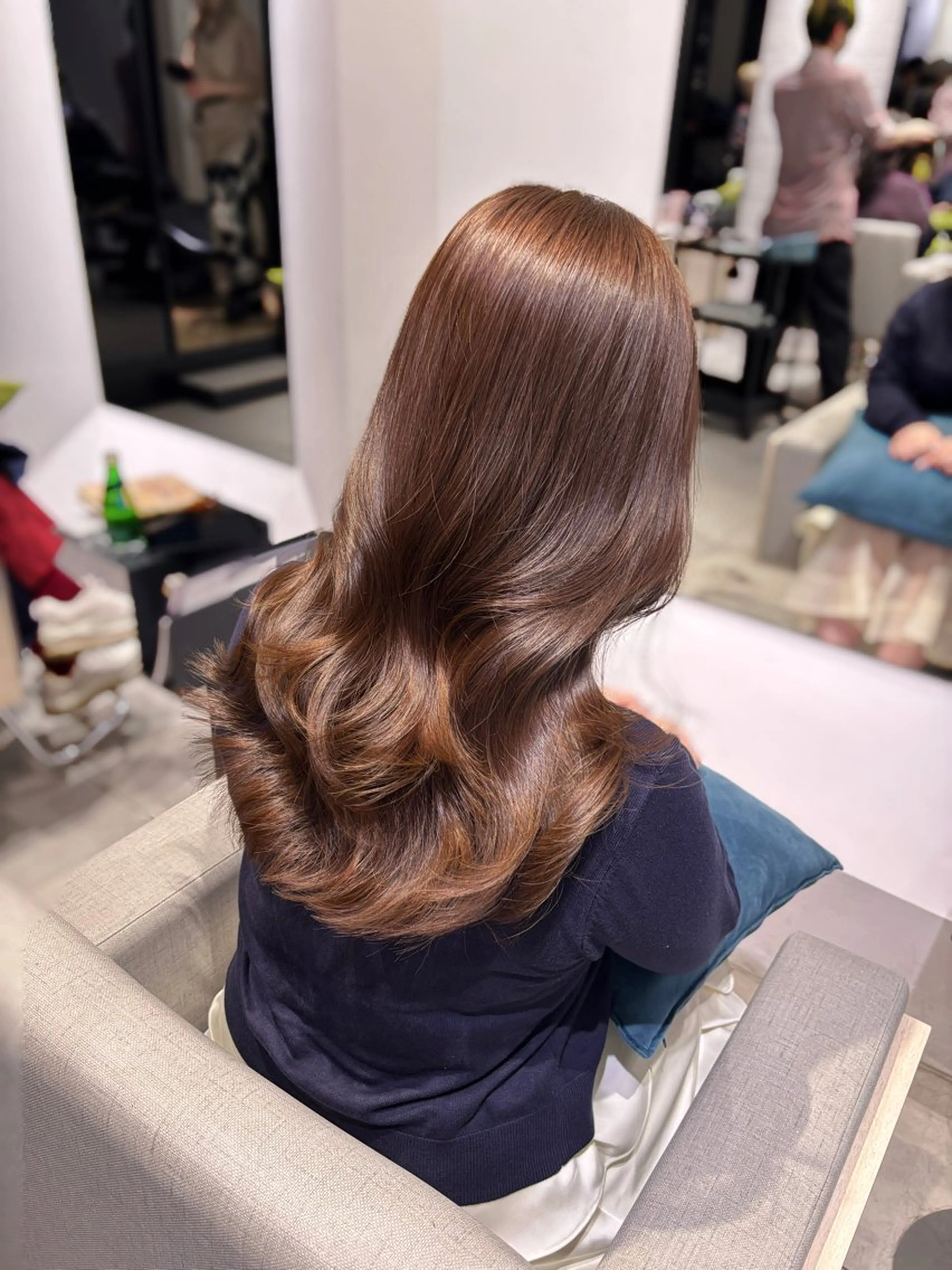 ロング カラー ヘアアレンジ ブリーチ ブラウンカラー ブリーチなしカラー 顔周りカット 韓国風ヘア カット ヘアカラー トリートメント 銀座/韓国レイヤー/ 艶カラー🍓原田侑依のヘアスタイル