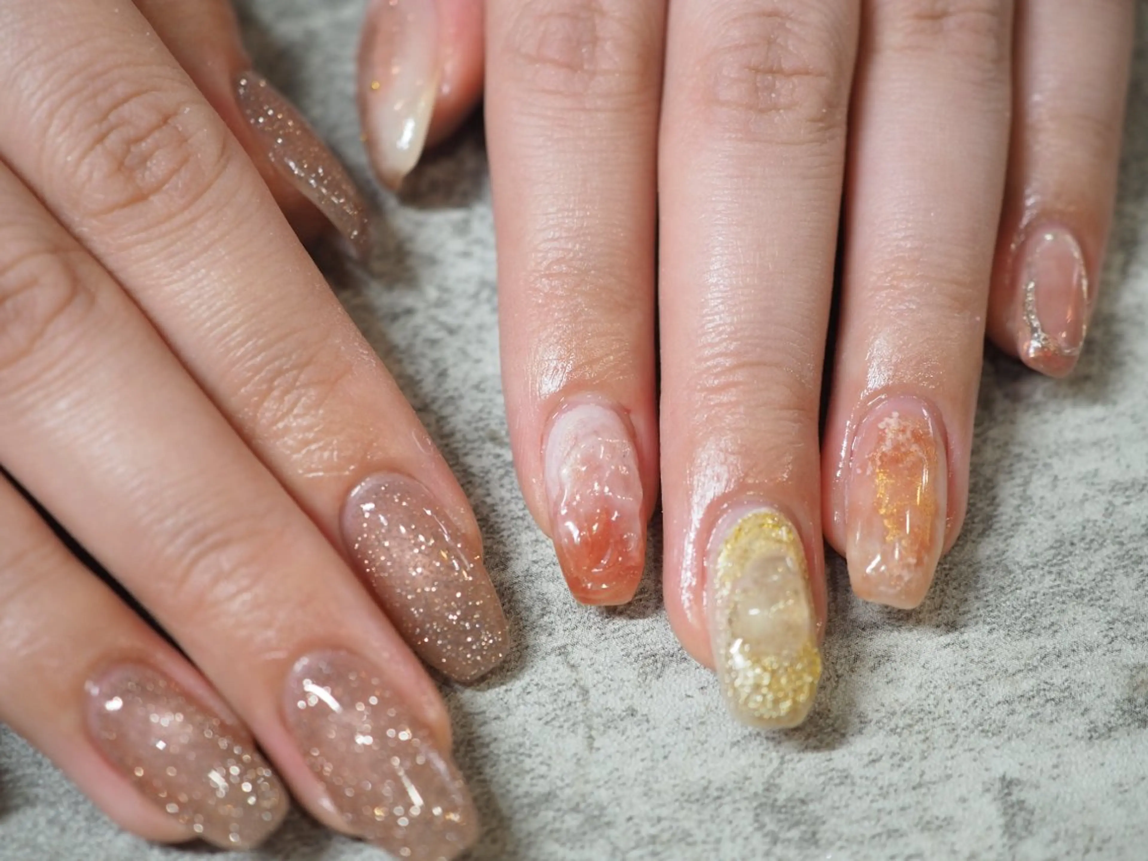 ネイル フラッシュネイル ニュアンスネイル glaNje shioriのネイルデザイン