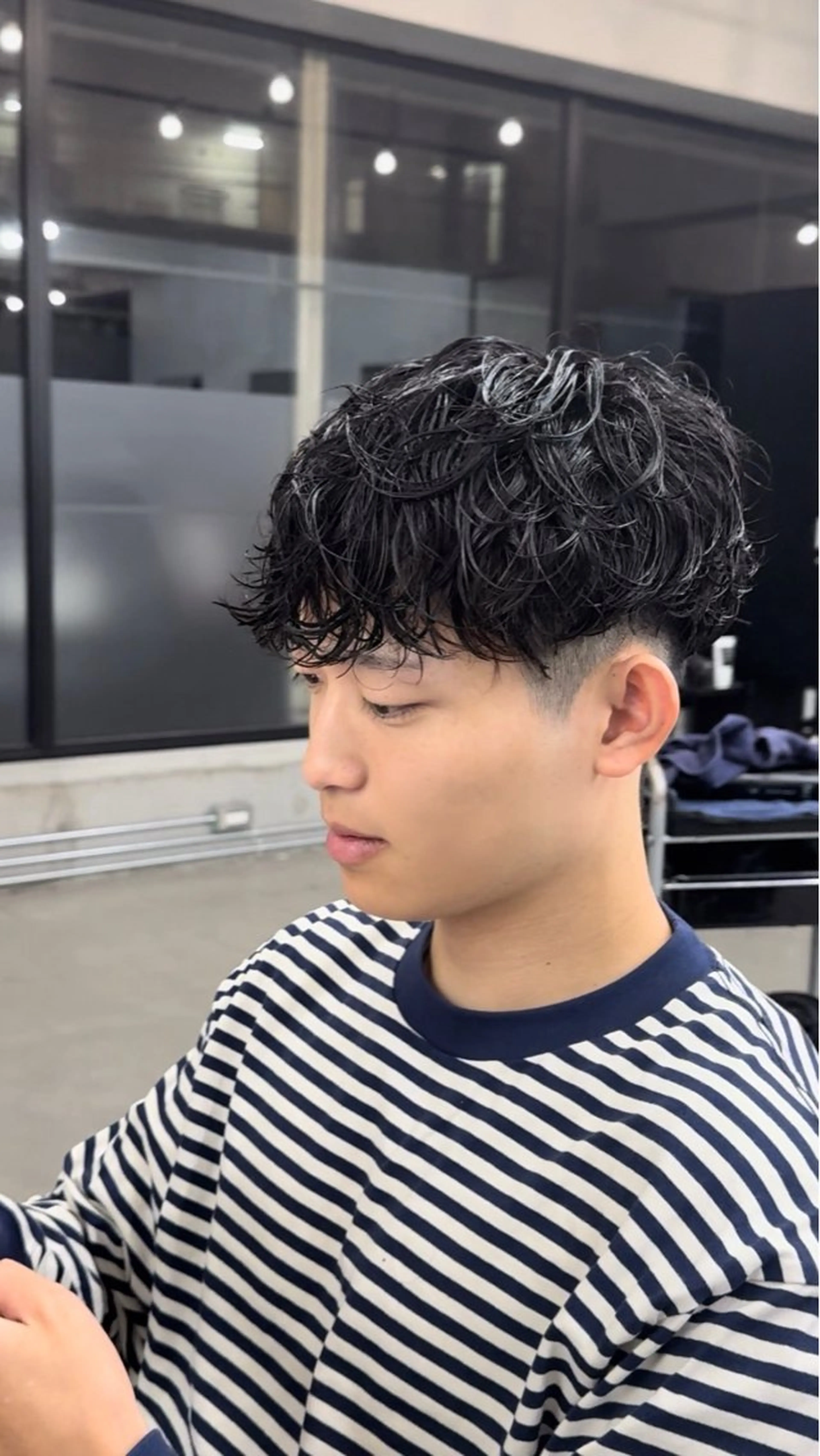 パーマ メンズ スペインカール カット パーマ ヘッドスパ スペインカール/ メンズパーマ/山下のヘアスタイル