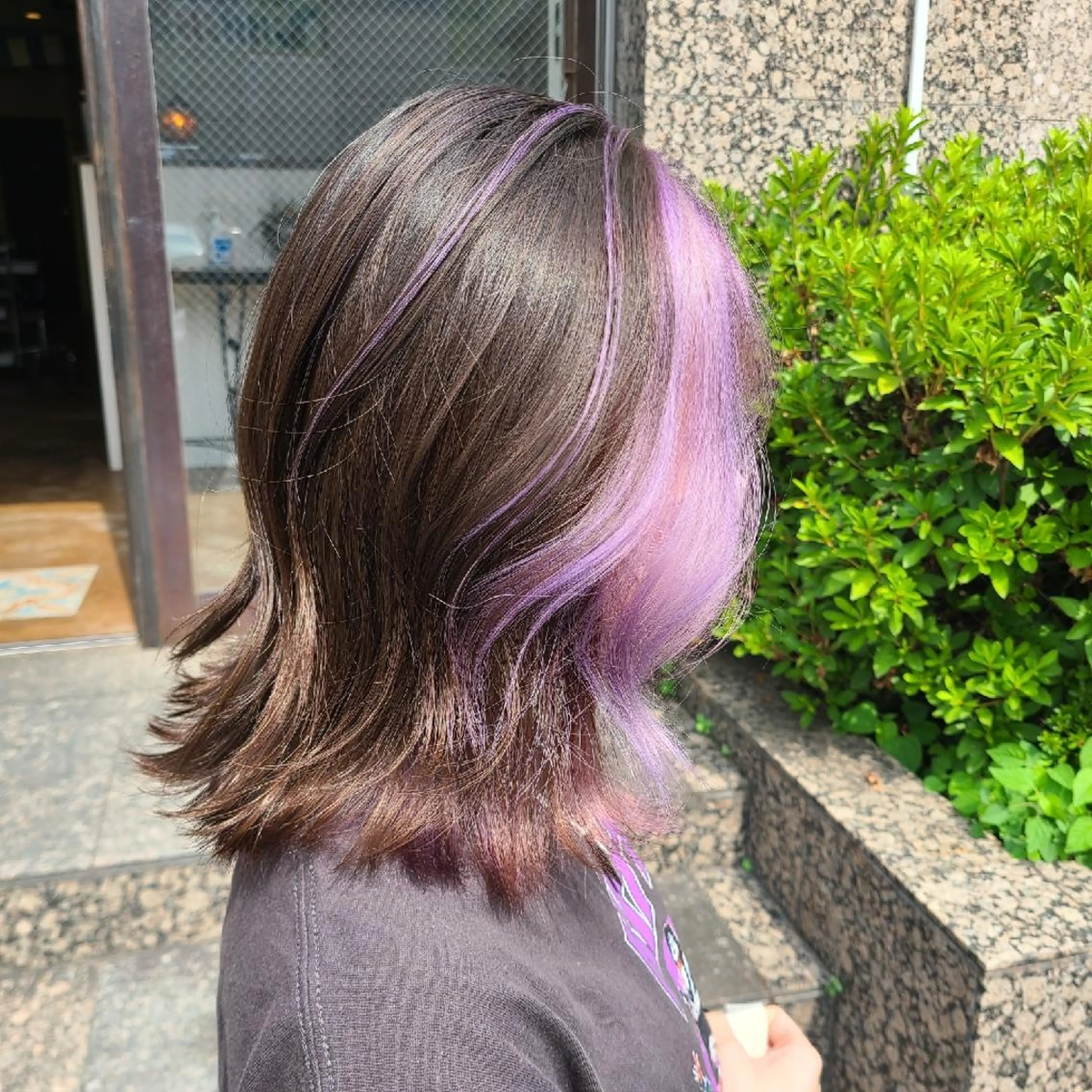 ミディアム カラー ブリーチ、デザイン  カラー福士直矢のヘアスタイル