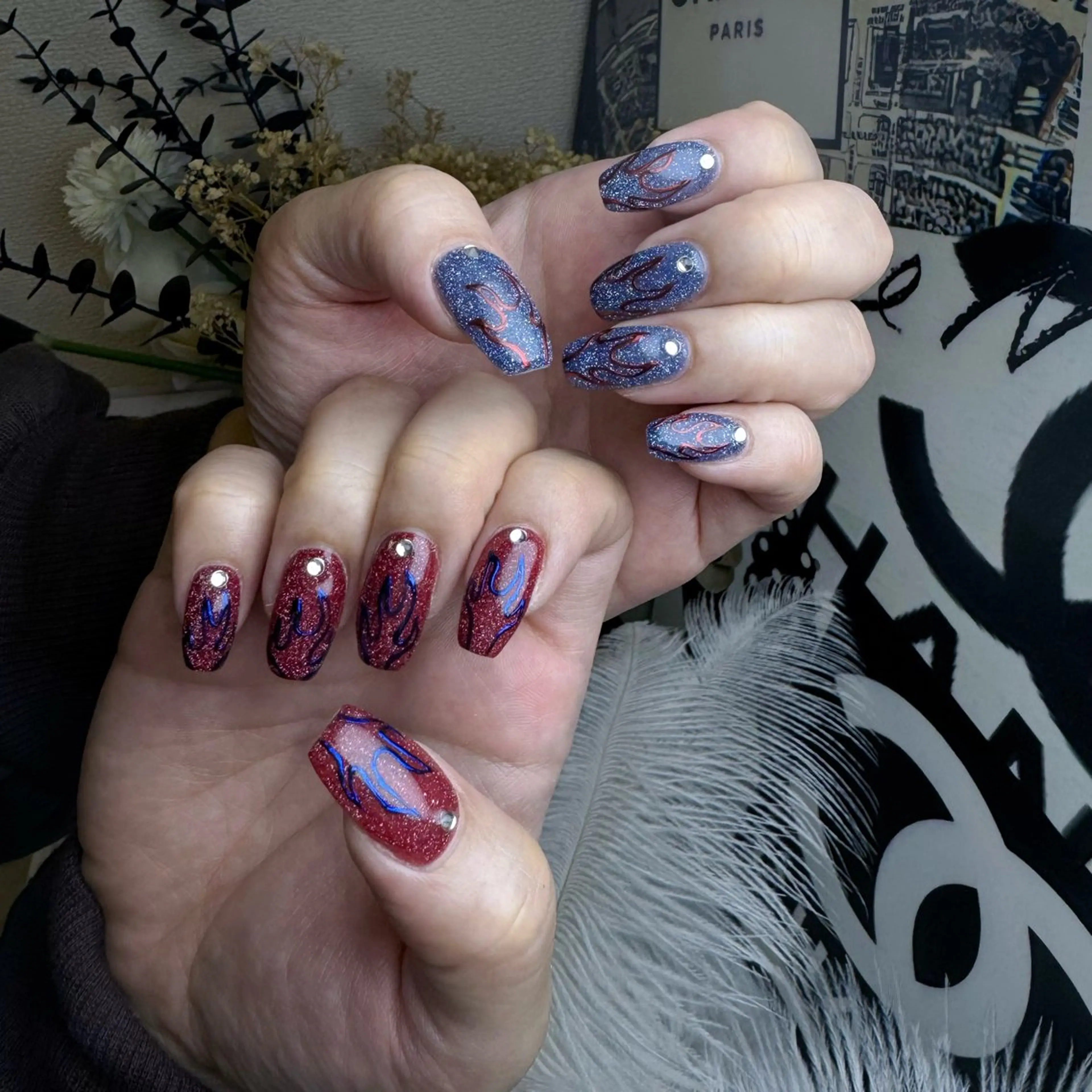 ネイル チークネイル クリアネイル ガーリー グラデーション キラキラネイル ハンドネイル NailPrincess所属・princess スカルプ専門店のネイルデザイン