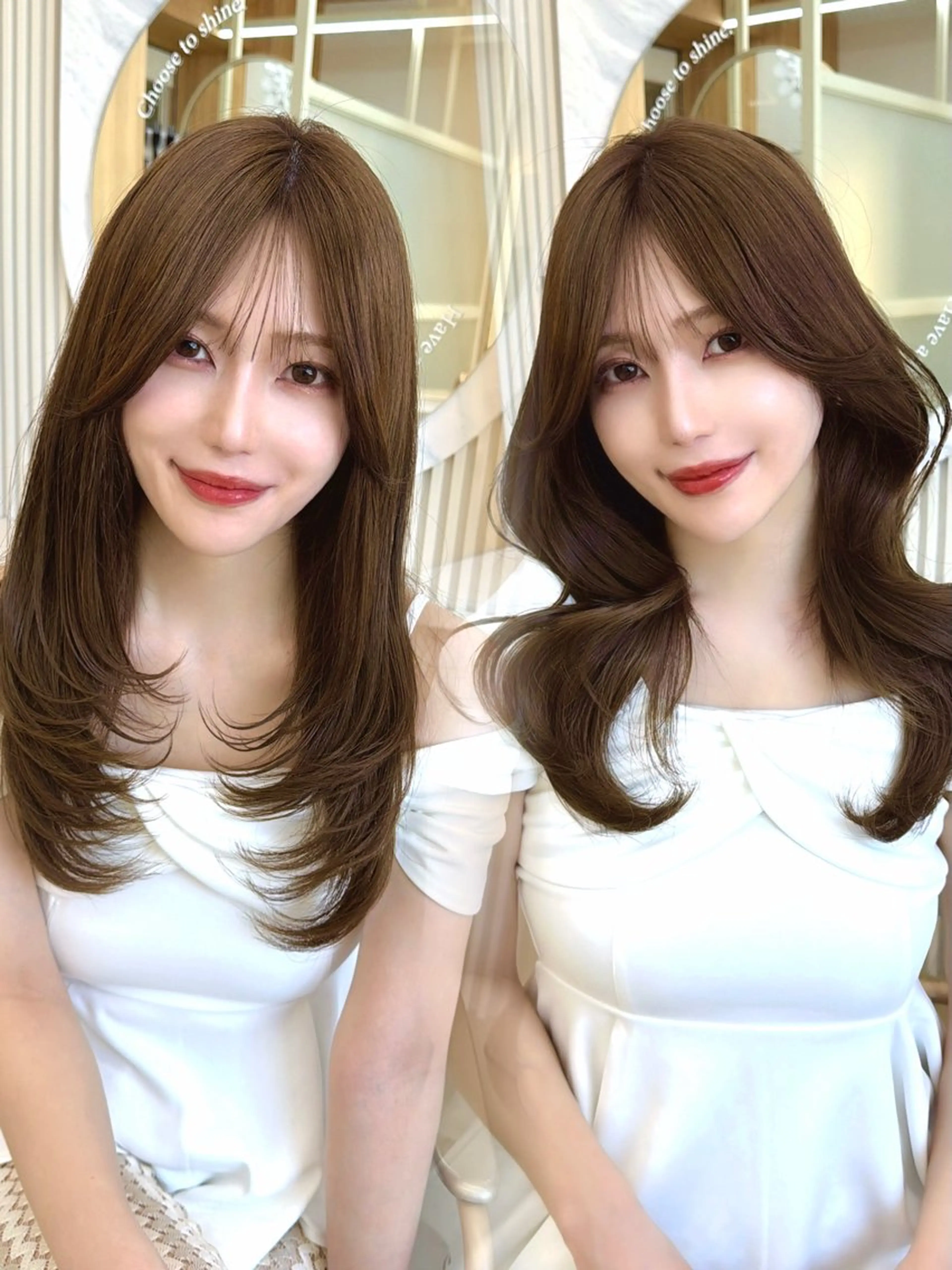 セミロング カット ヘアカラー トリートメント レイヤー/顔周り /韓国ヘア/TAKUのヘアスタイル