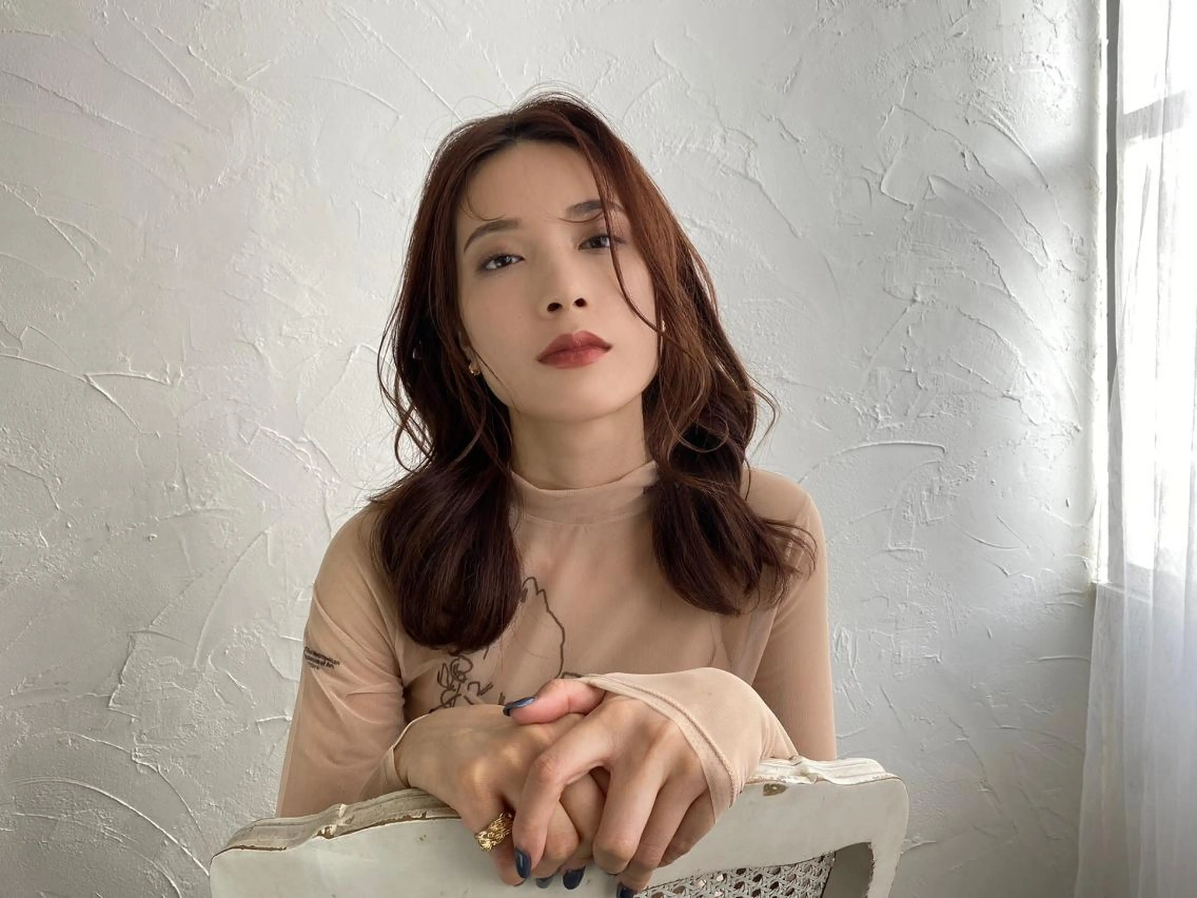 ロング パーマ カラー ROW 横浜のヘアスタイル