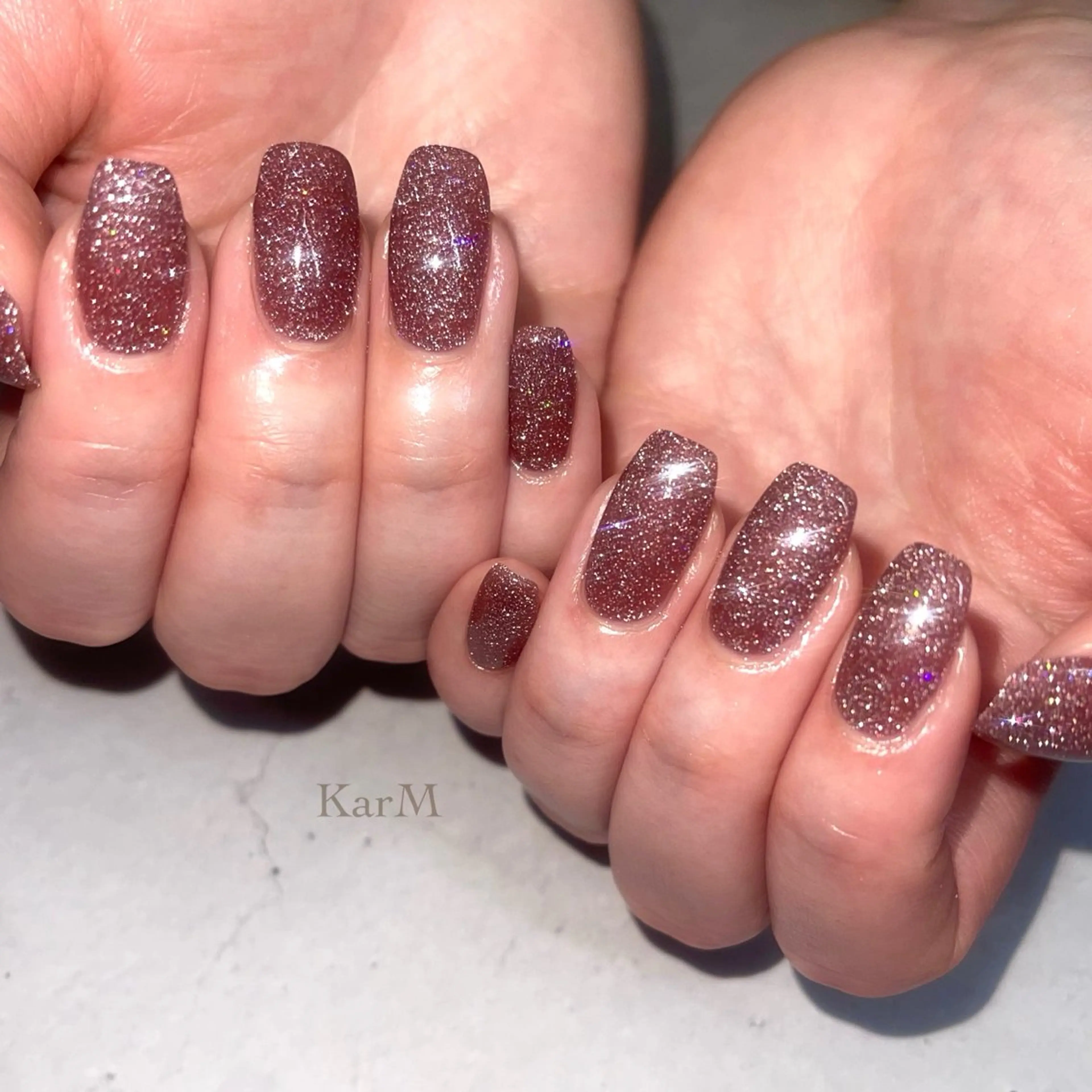 ネイル オーロラネイル チークネイル フラッシュネイル フレンチネイル グラデーション ハンドネイル フットネイル ogino karinのネイルデザイン