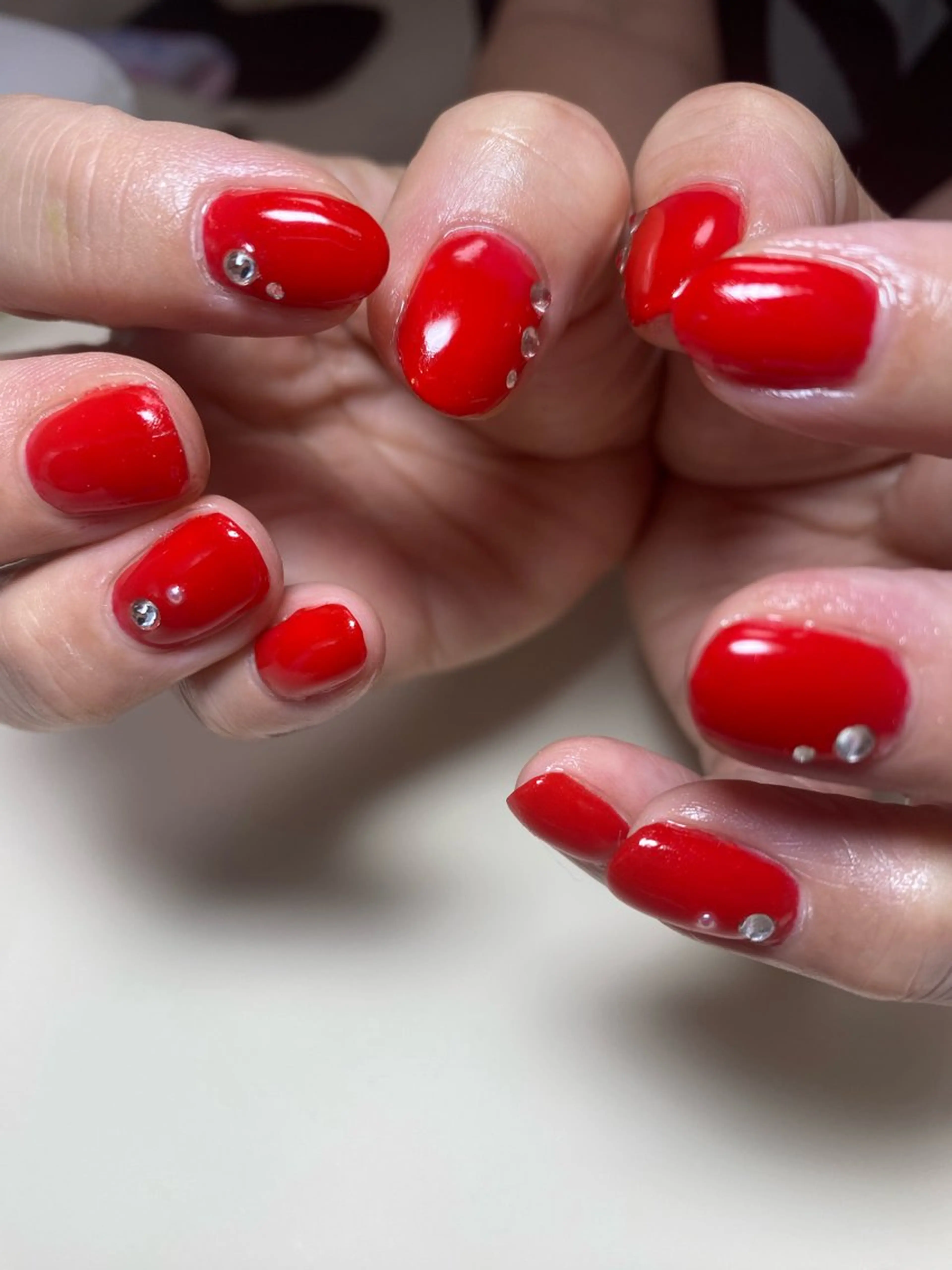 ネイル ストーンネイル ハンドネイル Nail Salon K 🧸美爪育成のネイルデザイン