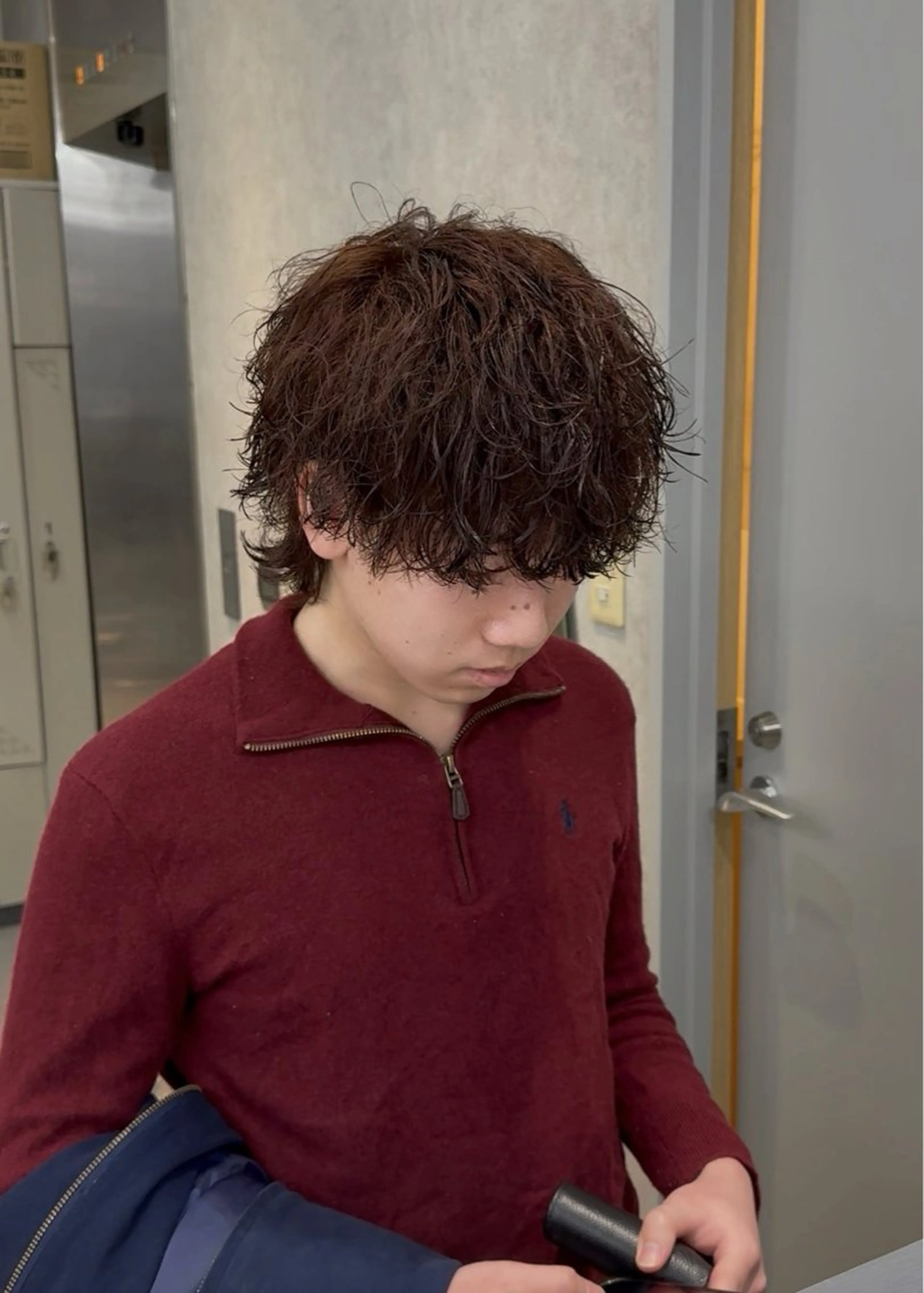 ミディアム パーマ メンズ ミディアムパーマ メンズパーマ カット パーマ メンズパーマ職人/ 天神/tatsukiのヘアスタイル