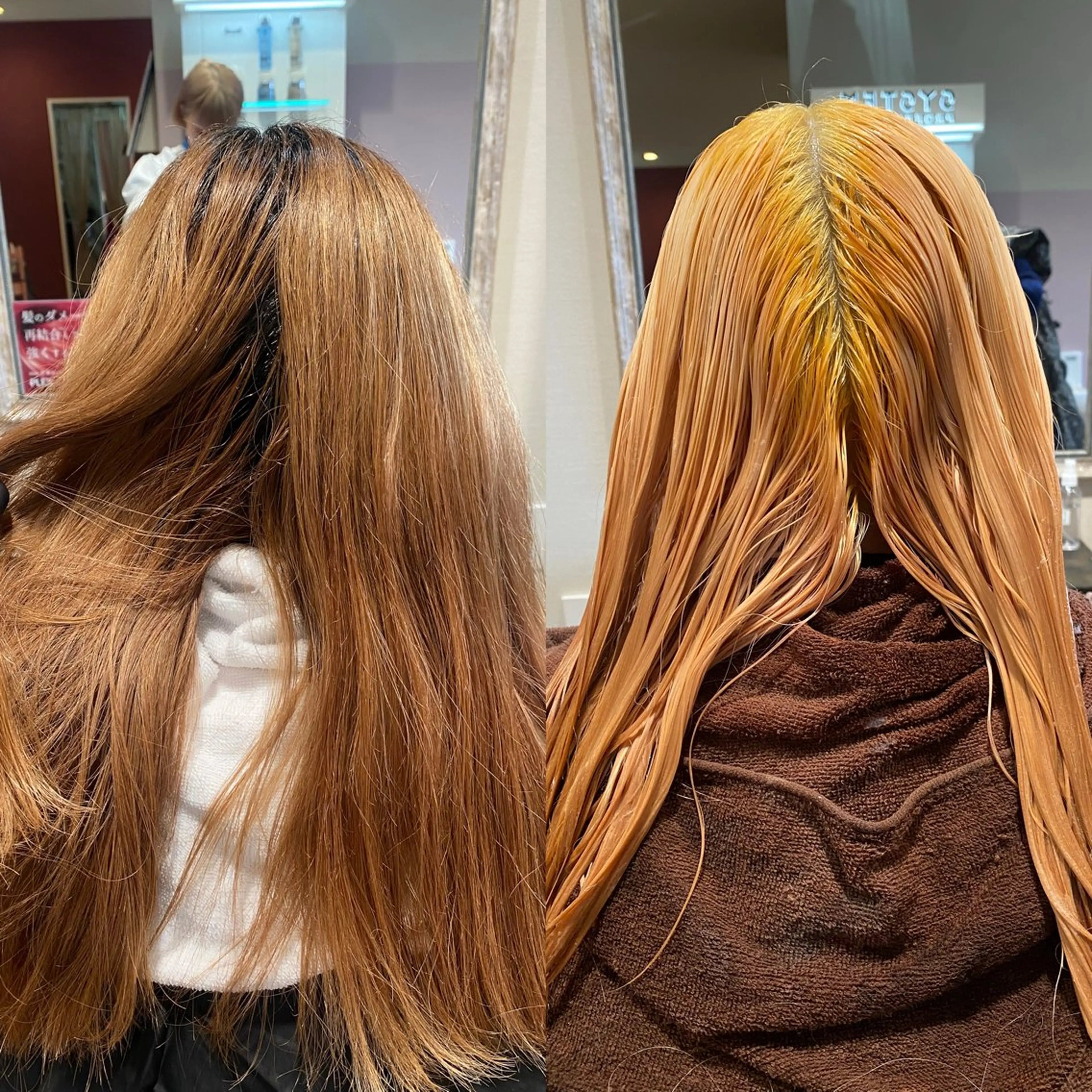 ロング カラー ブリーチ ケアブリーチ ハイトーンカラー 髪質改善 トリートメント 似合わせレイヤー/ Wカラー🧸こころのヘアスタイル