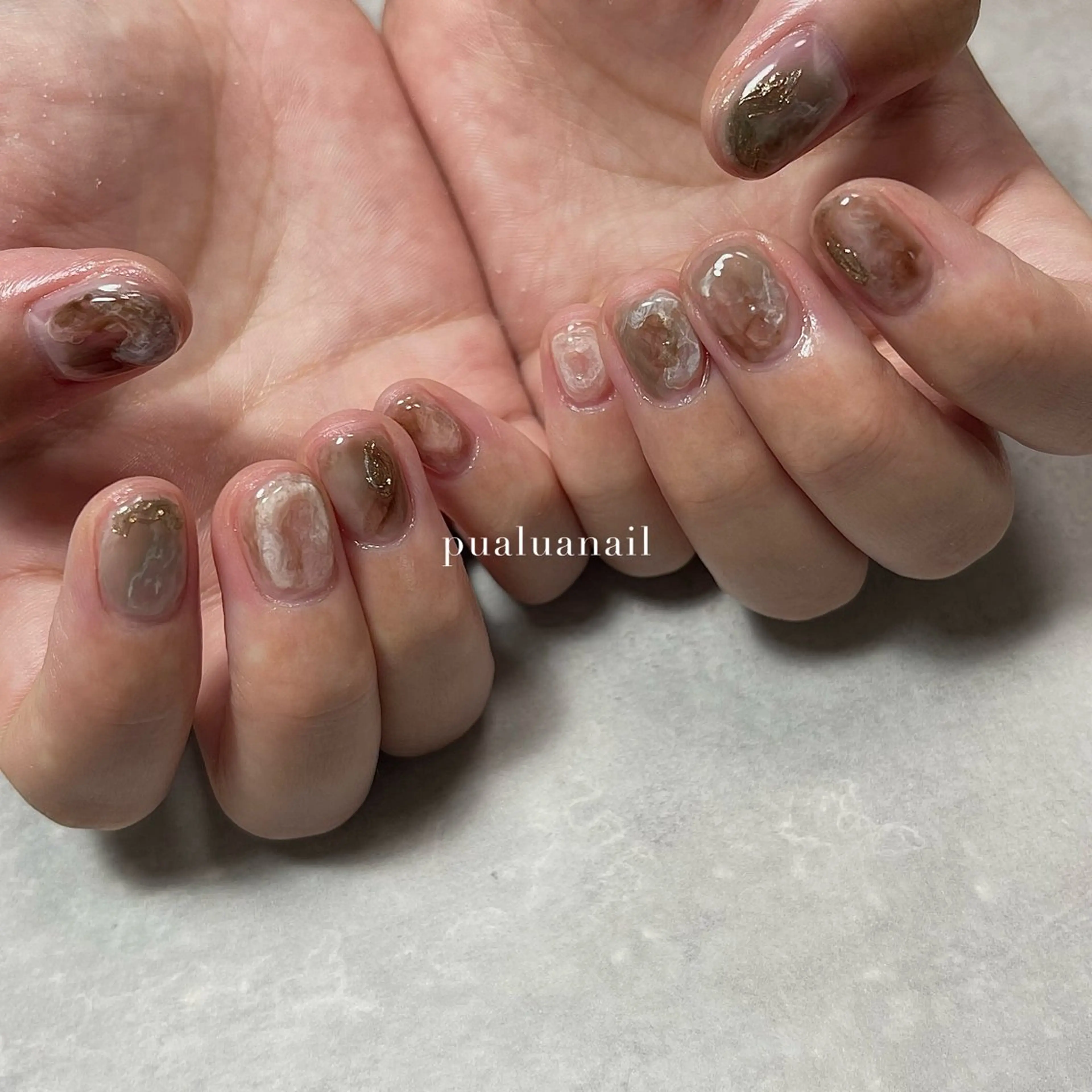 ネイル ニュアンスネイル ハンドネイル pualua miharuのネイルデザイン