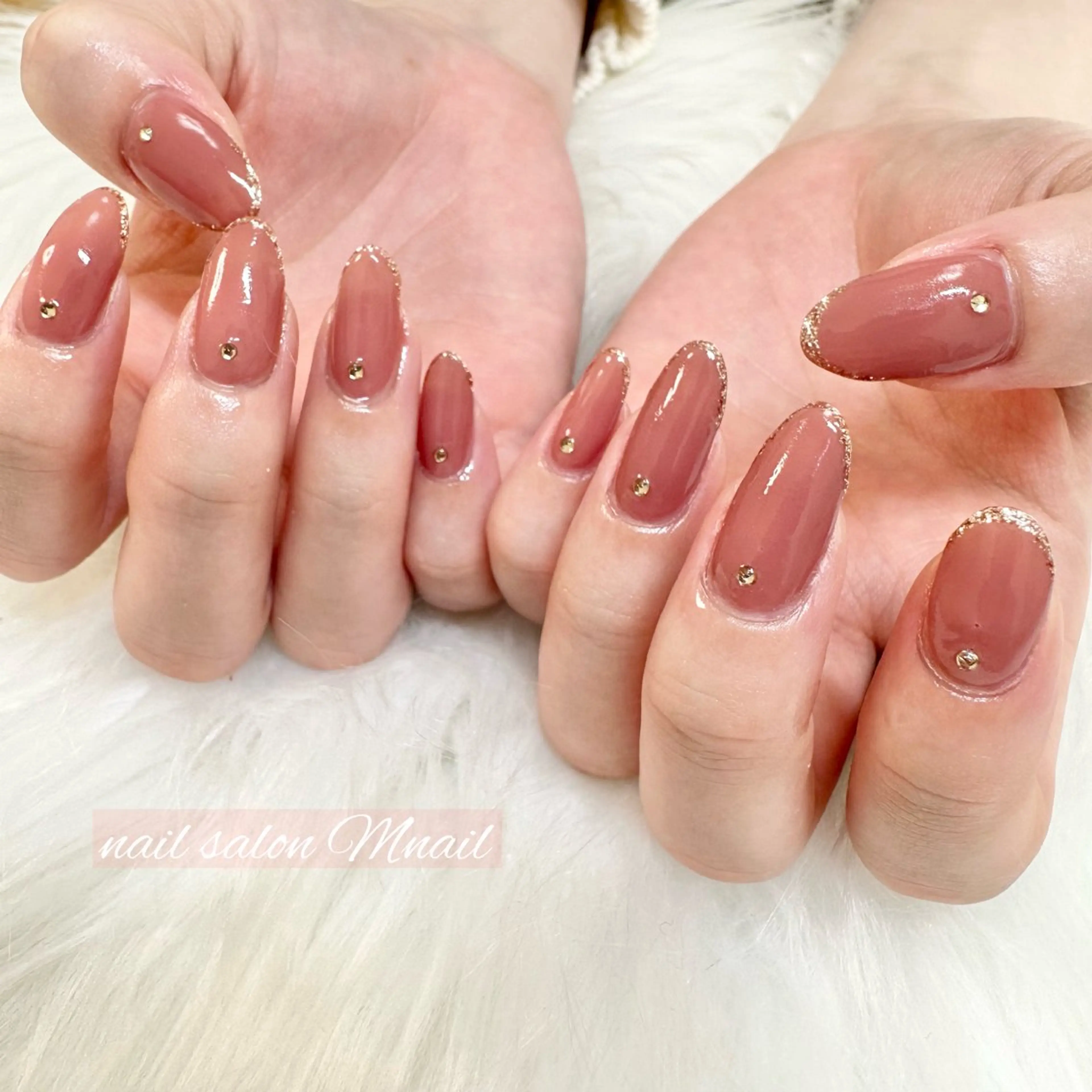 《先端ラメ》 ワンカラー+先端ラメ／オフ込ケア込♡ 【マッサージ付】の写真