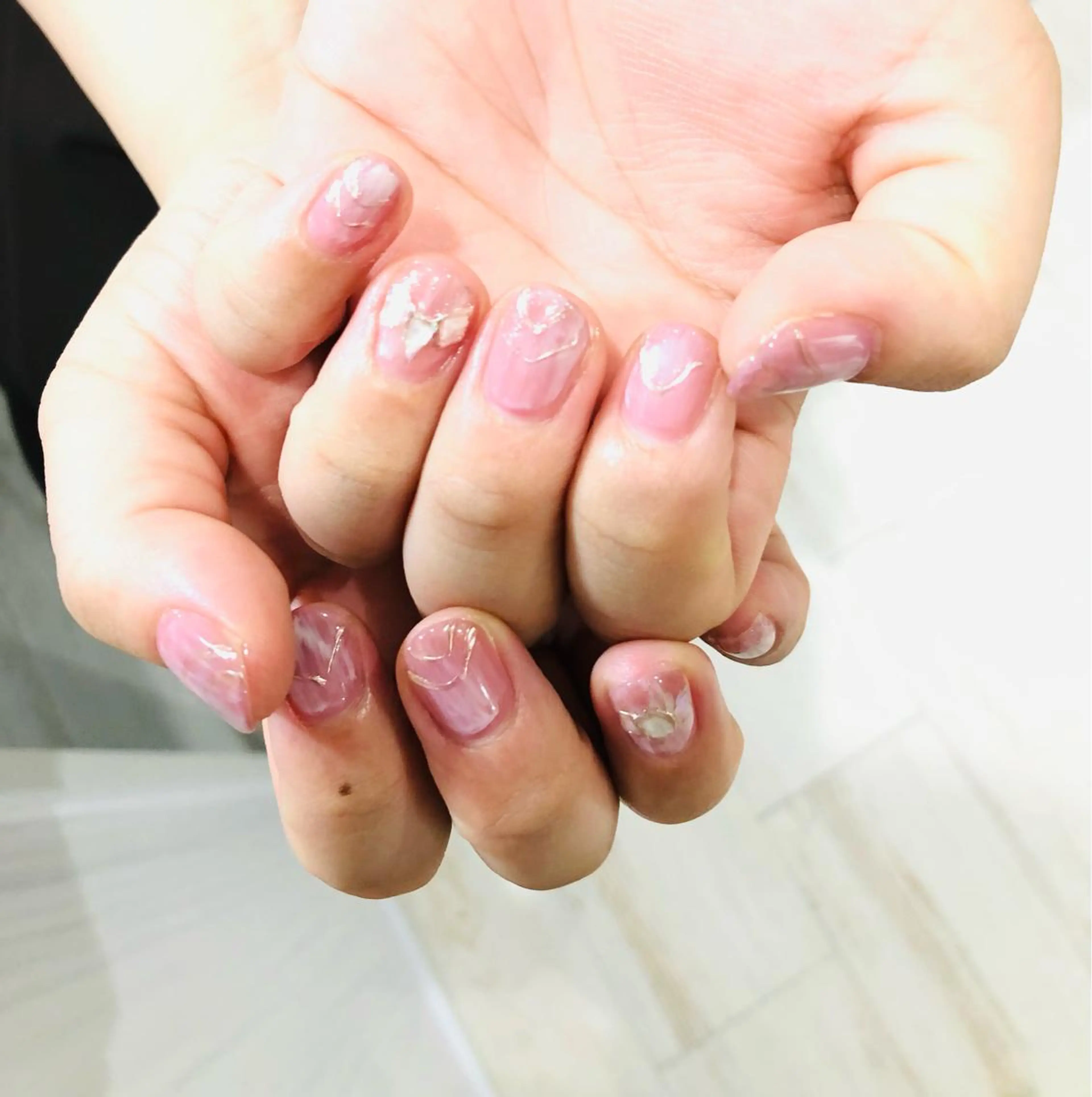 ネイル フラッシュネイル フレンチネイル ラメ(グリッター) ラメグラデーション マグネットネイル H3(エイチスリー)所属・H3 hitoのネイルデザイン