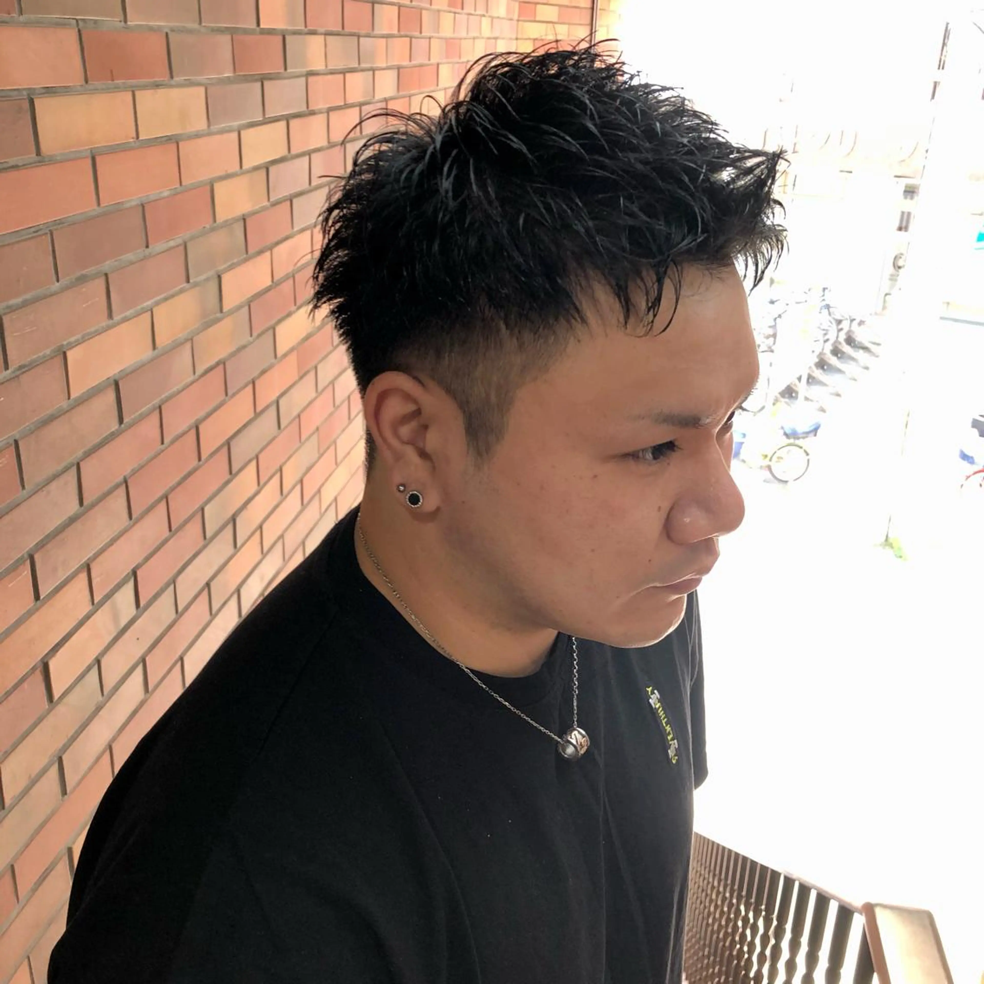 ショート メンズ アップバング ショートヘア ⭐️TOSHIKI メンズパーマオタク⭐のヘアスタイル