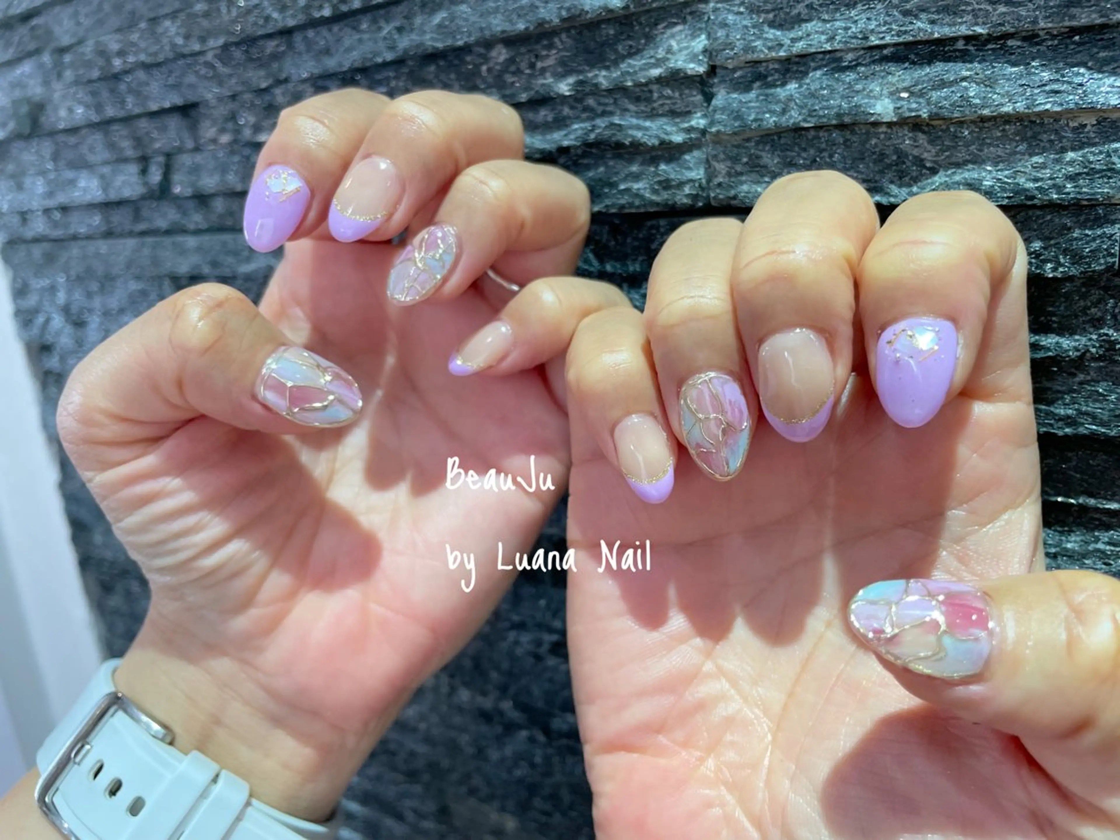 ネイル ミラーネイル ハンドネイル BeauJu by Luana Nailのネイルデザイン