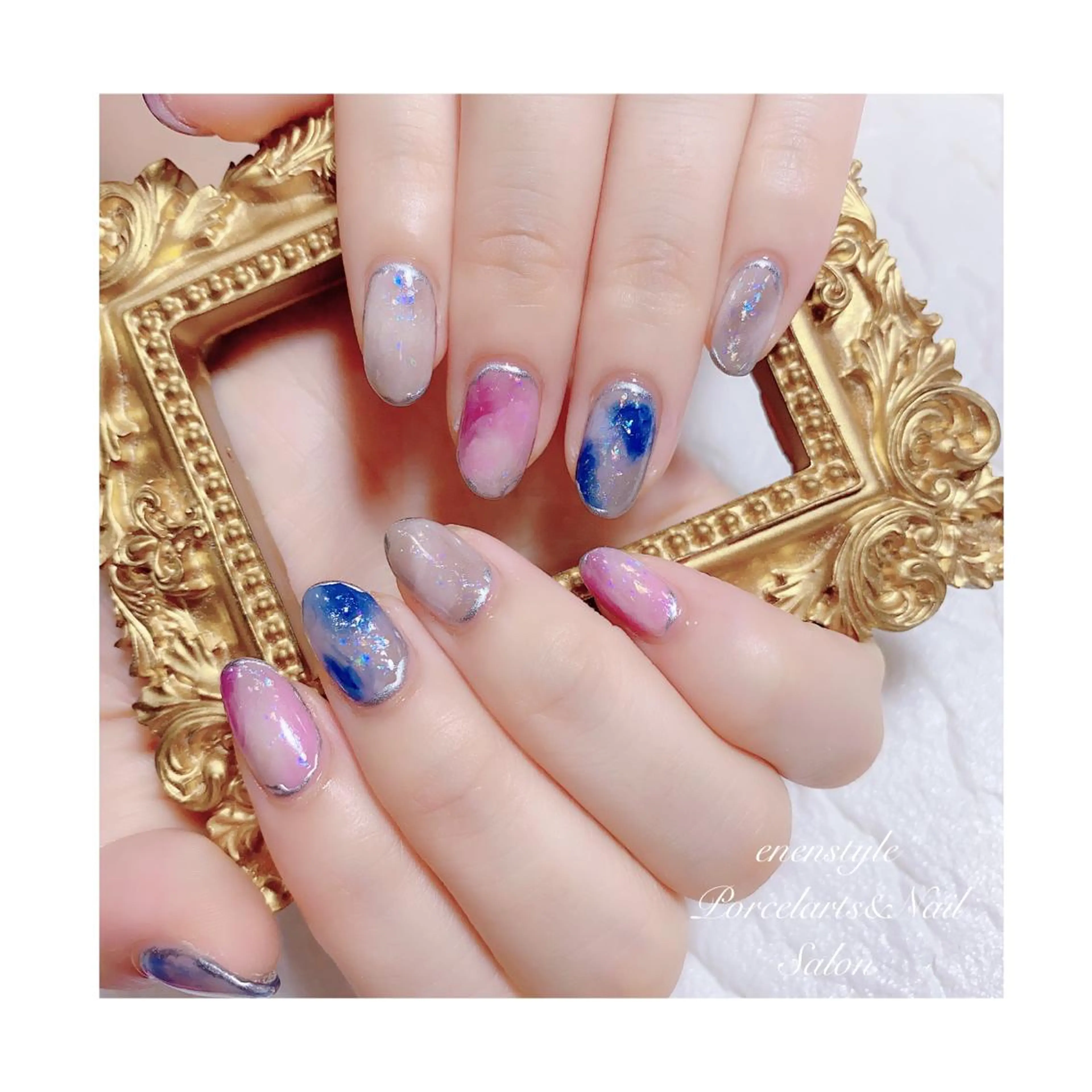 ミディアム ネイル ジェルネイル ニュアンスネイル オフィスネイル ワンカラーネイル パラジェル ハンドネイル 👑enen style👑のネイルデザイン