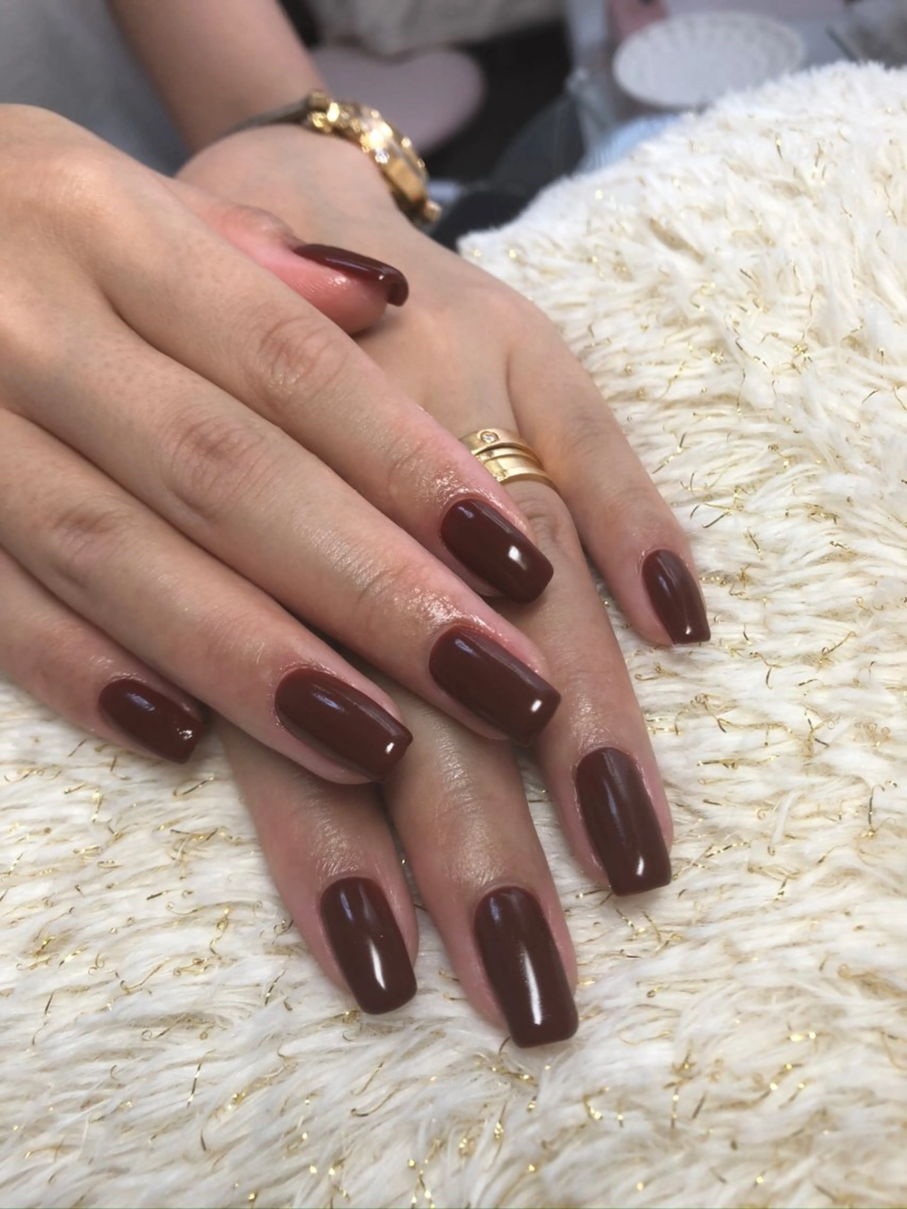 ネイル ボルドー ワンカラーネイル ハンドネイル nail ayacaのネイルデザイン