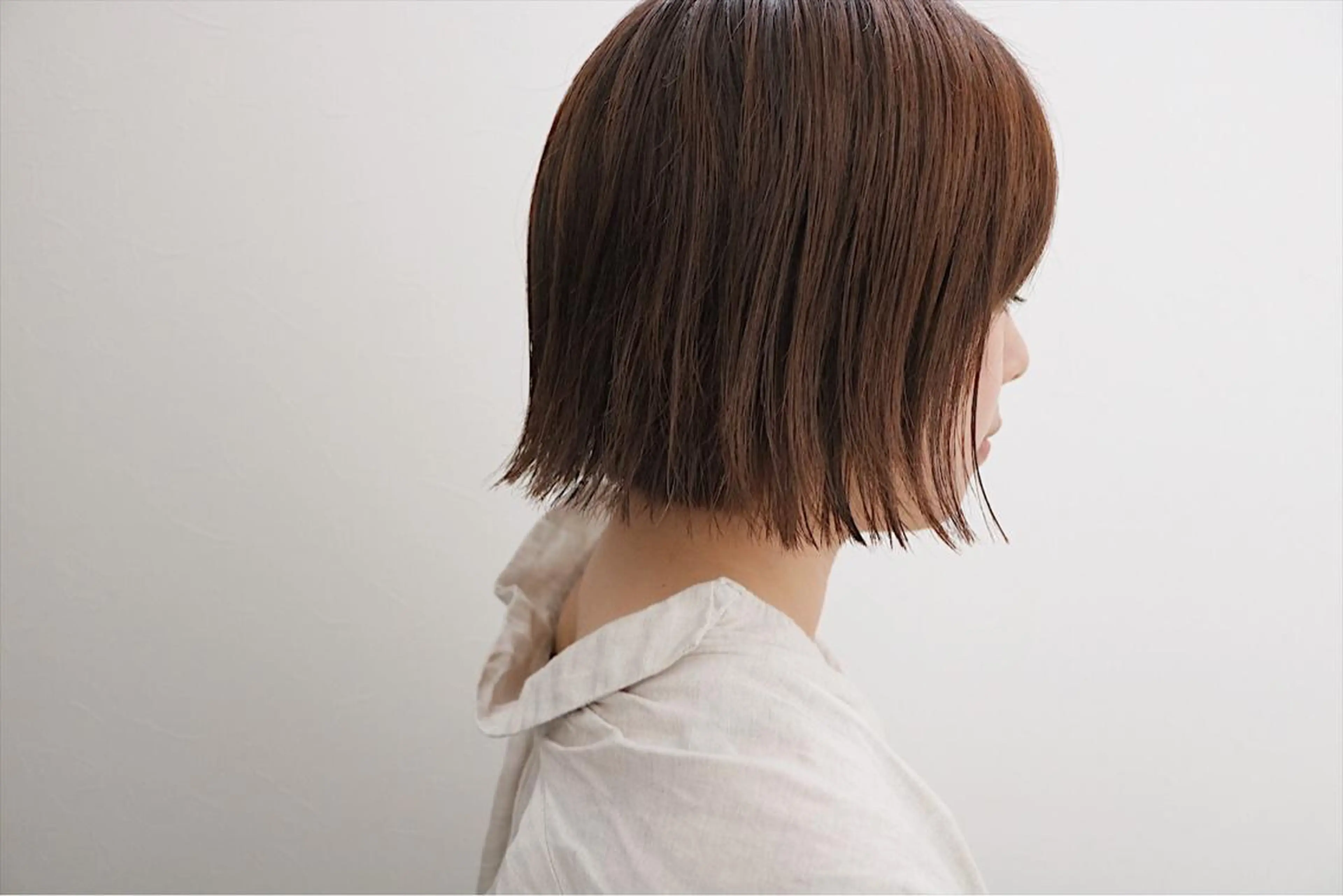 ミディアム 切りっぱなしボブ ボブ soins de MaLilyのヘアスタイル