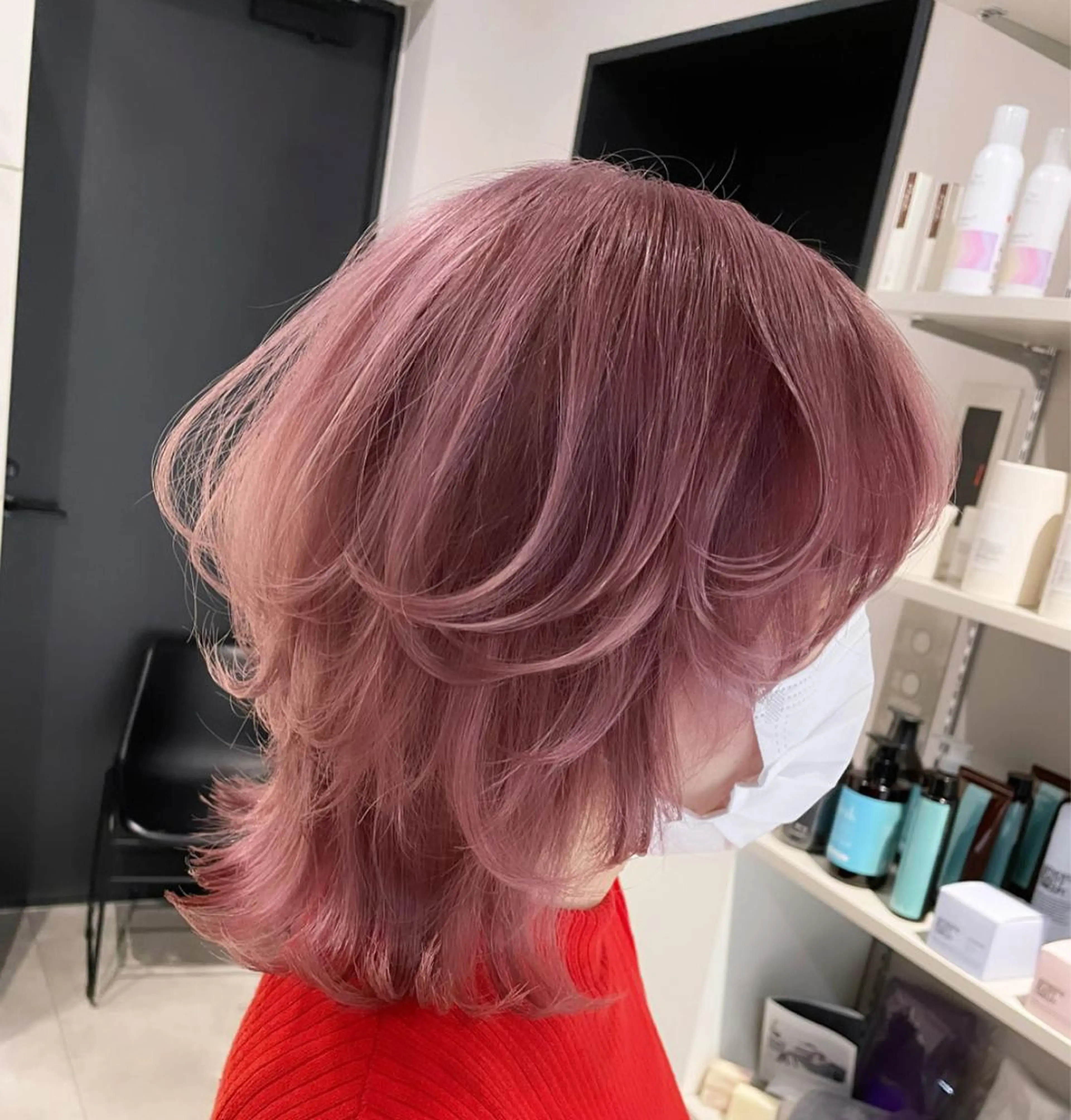 ショート カラー ピンクカラー ブリーチ👩‍🦳/ ‪✂︎MANAMIのヘアスタイル