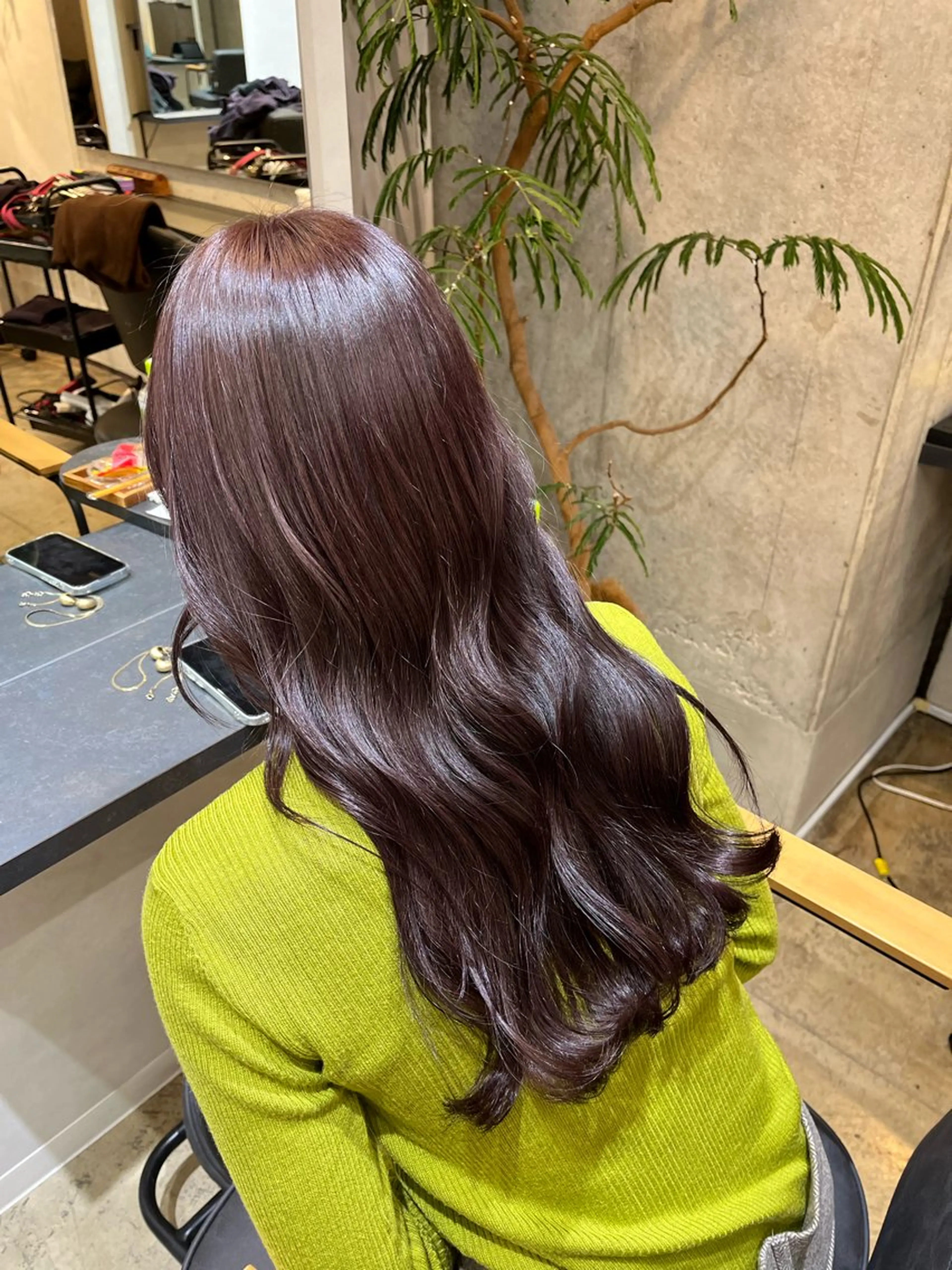 ロング 顔周りカット 韓国風ヘア ヘアカラー トリートメント 🍒艶髪カラー🍒 青木 瞳のヘアスタイル