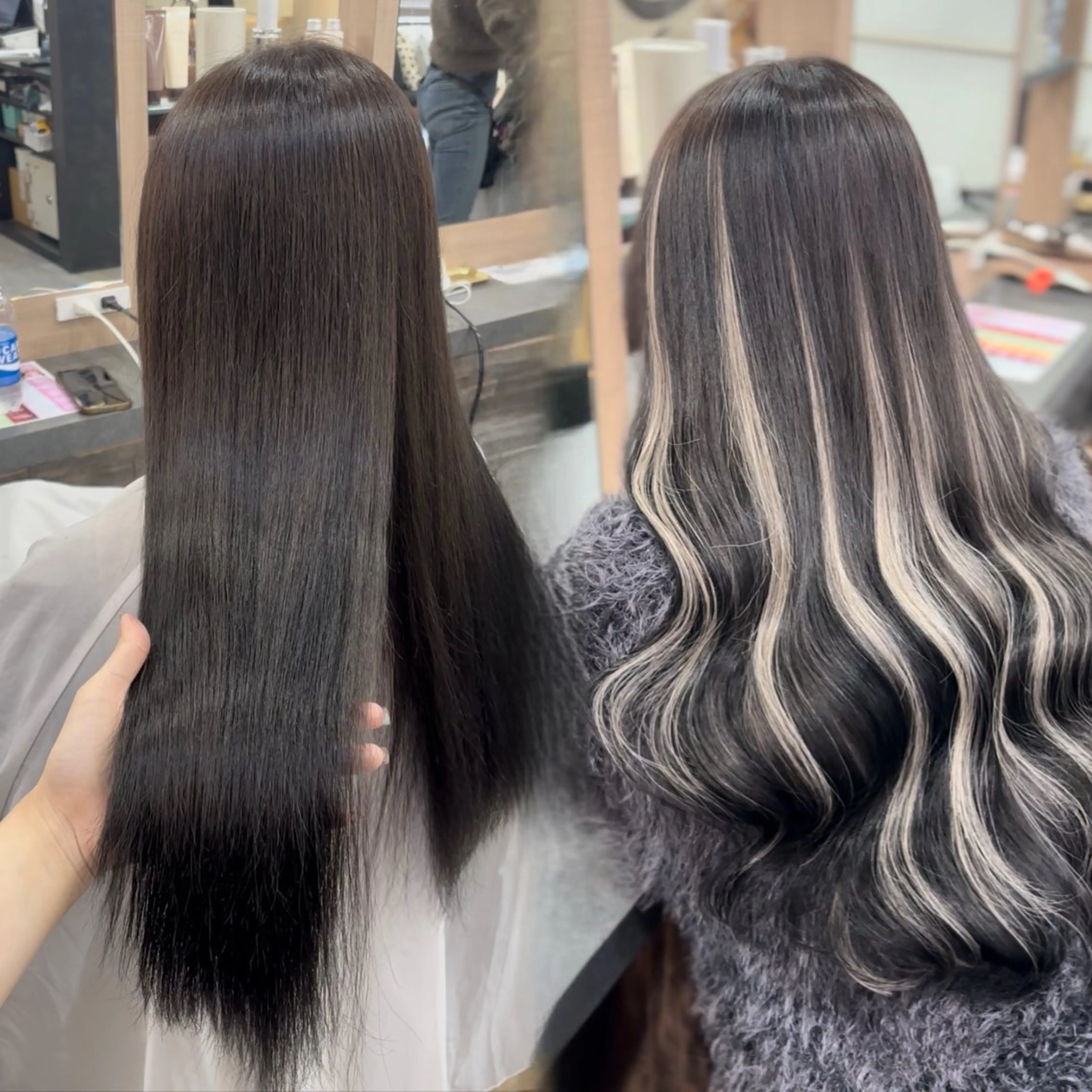 ロング カラー ブリーチ デザインカラー ハイライトカラー エクステ ハイライト カット ヘアカラー トリートメント エクステ 横浜/エクステ特化× 艶カラー/あいかのヘアスタイル