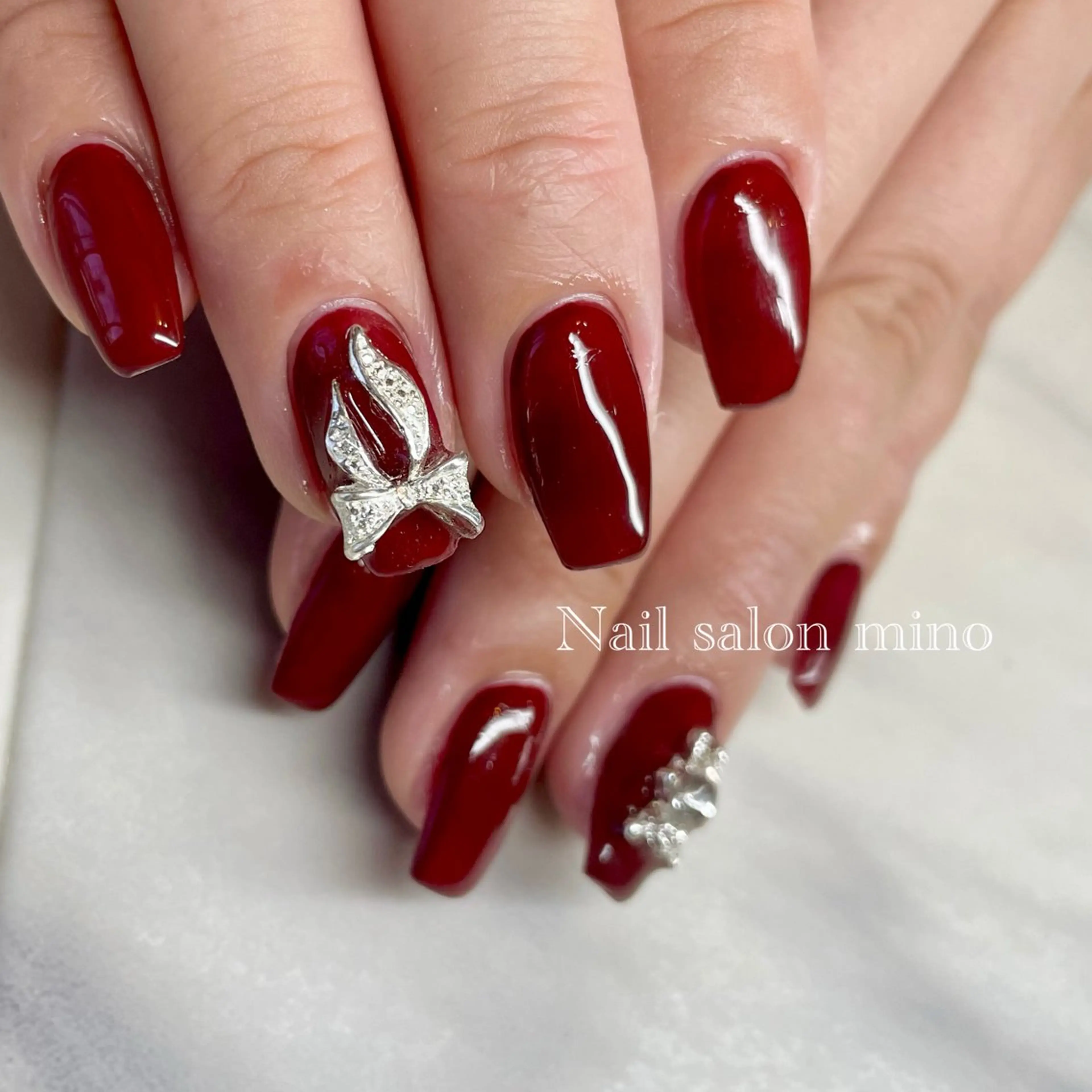 ネイル ワンカラーネイル スカルプネイル ハンドネイル 三野　nail salon minoのネイルデザイン