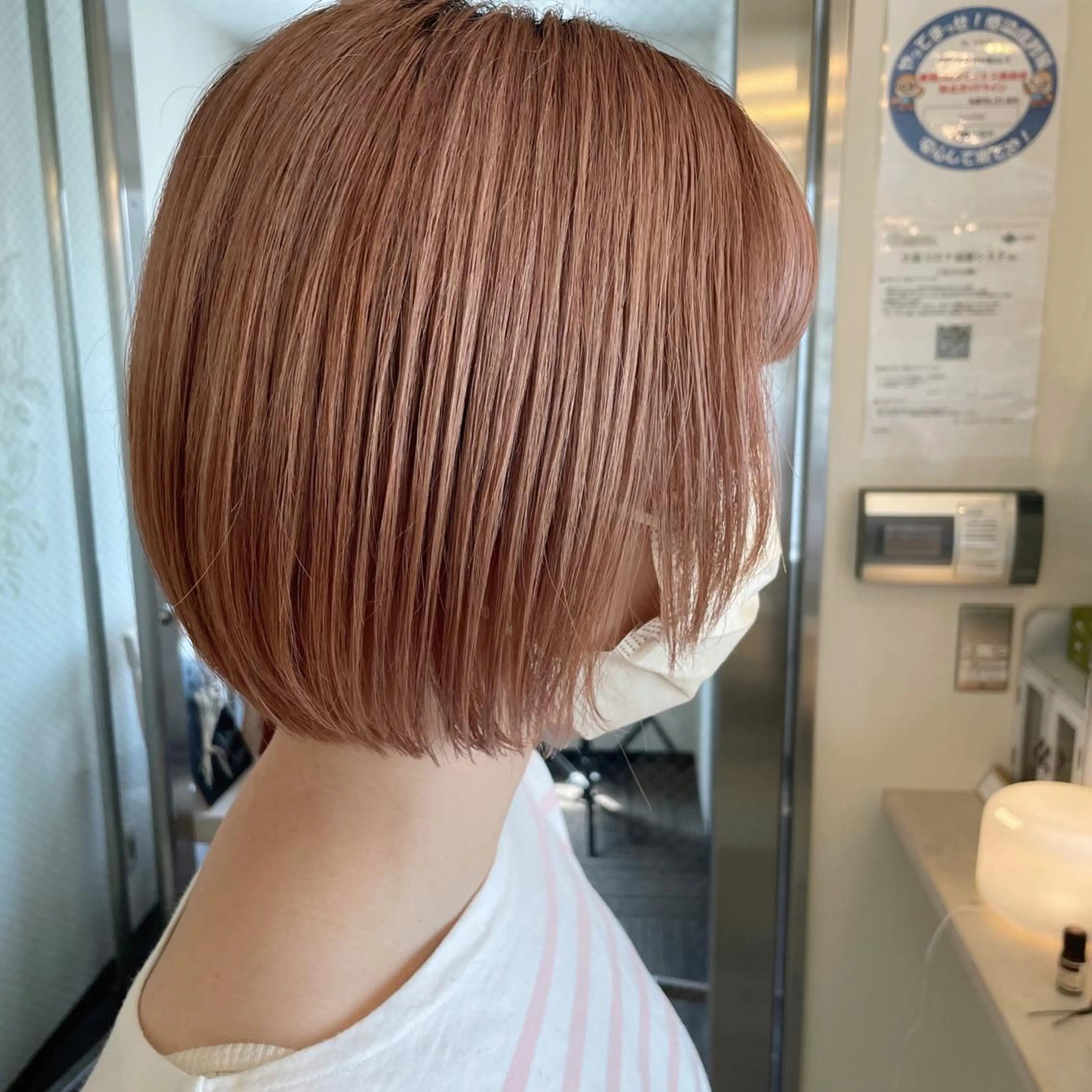 ショート カラー ハイトーンカラー ボブ カット ヘアカラー ボブウルフ／ボブ Satsuki【名駅のヘアスタイル