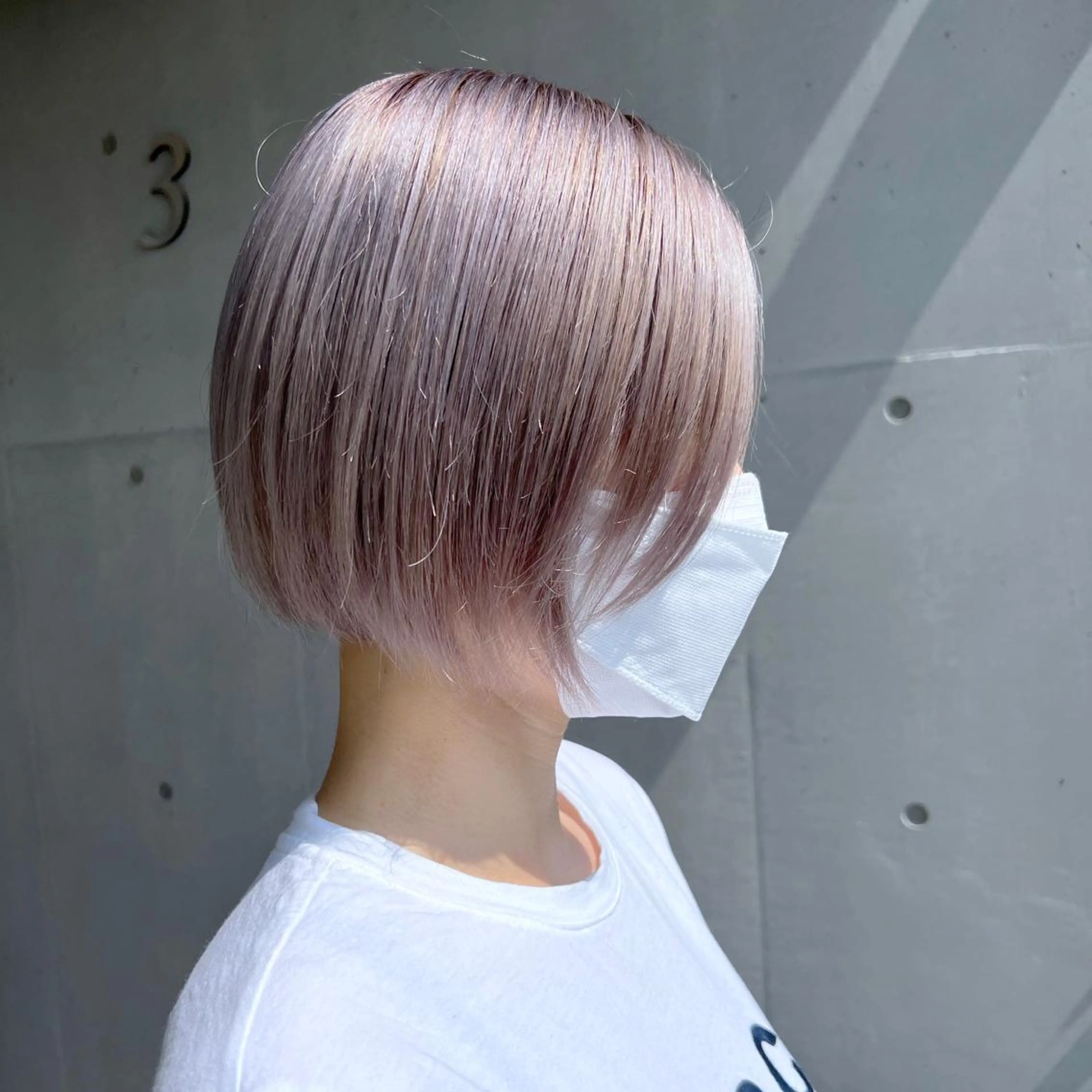 ショート カラー ベージュカラー ブリーチ ラベンダーカラー ラベンダーベージュ ヘアカラー トリートメント ☕️ベージュカラー 内藤光哉☕️のヘアスタイル