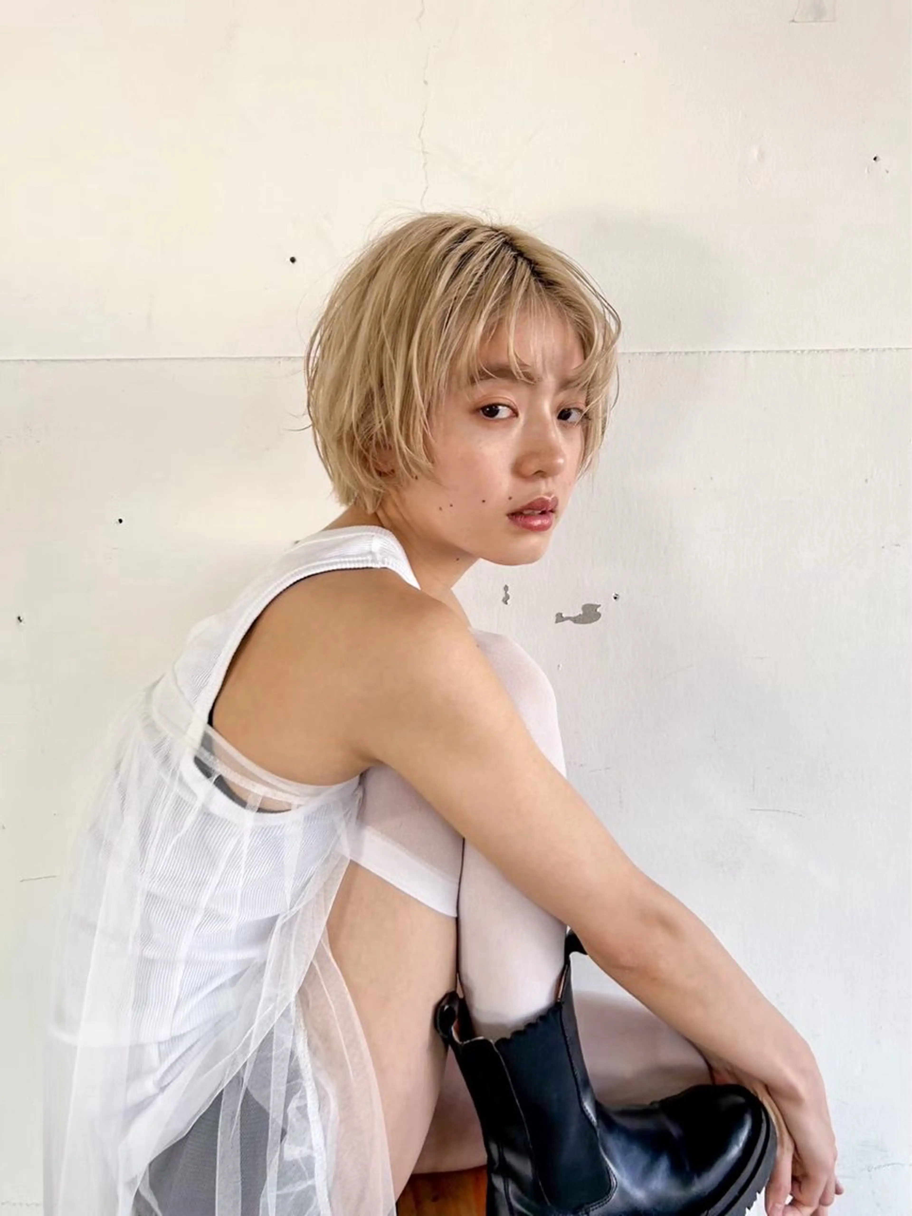 ショート 森田遥奈/透明感カラ ー/似合わせカットのヘアスタイル