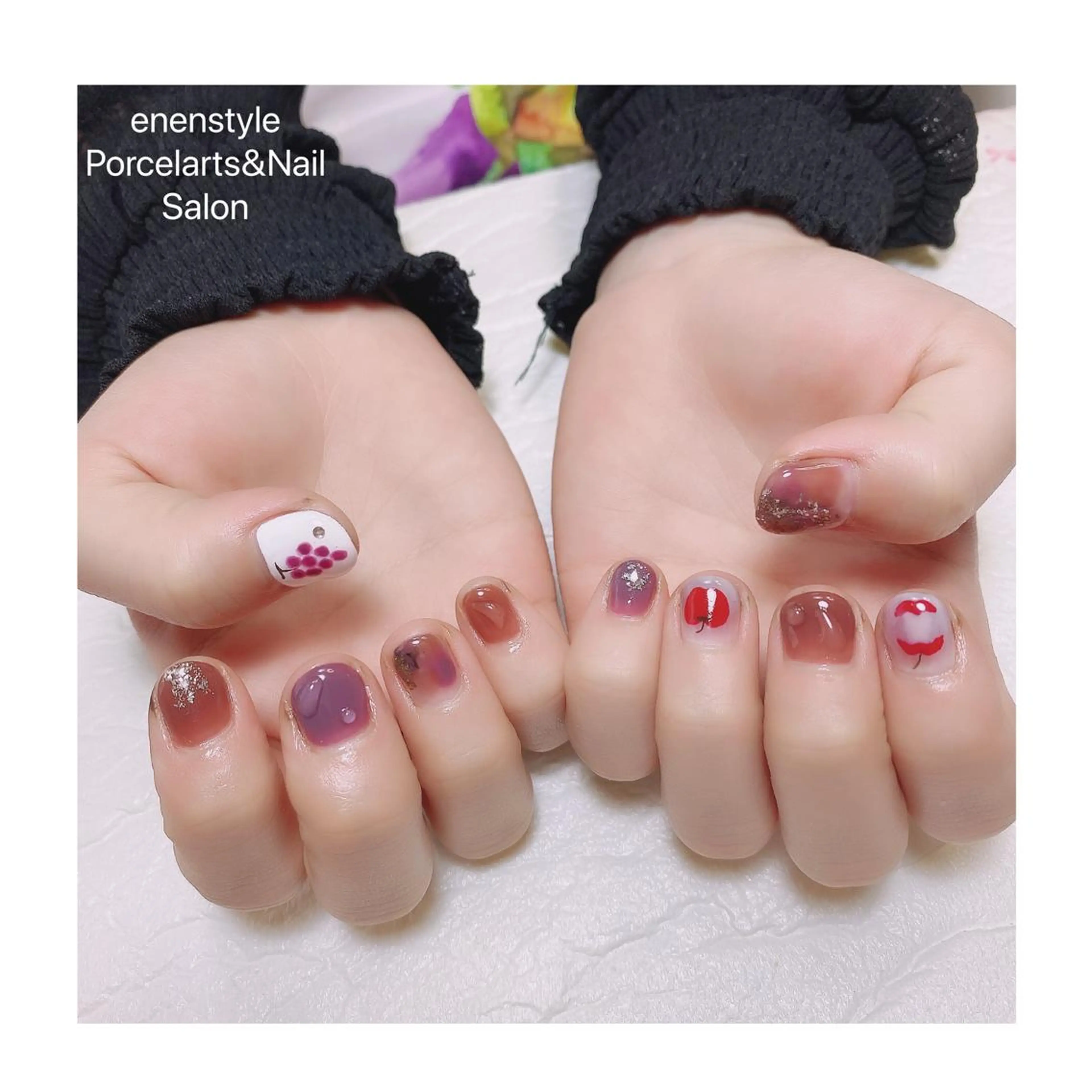 ショート ネイル ハンドネイル 👑enen style👑のネイルデザイン