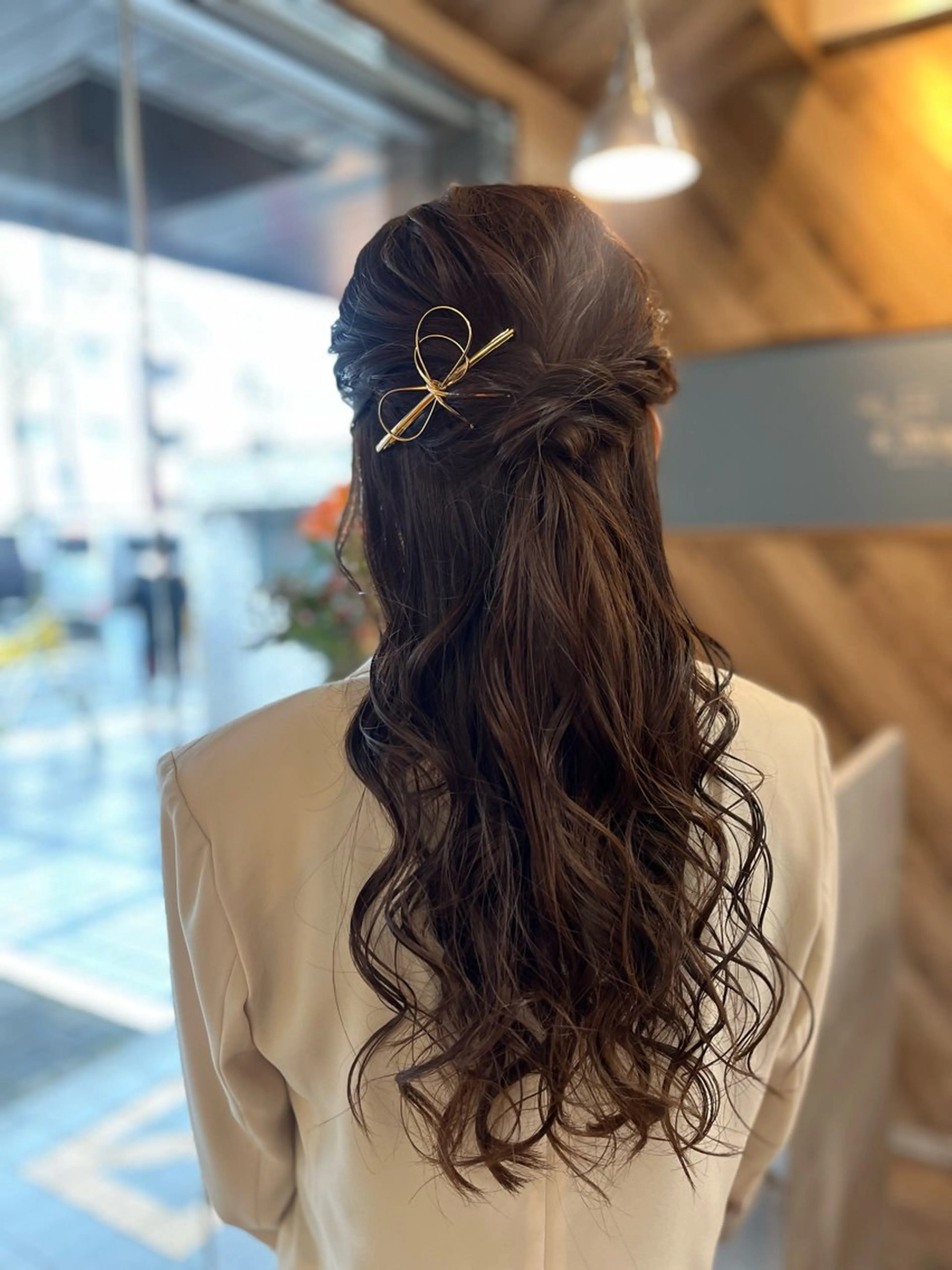 ロング ヘアアレンジ ハーフアップ ヘアセット IMARI /のヘアスタイル