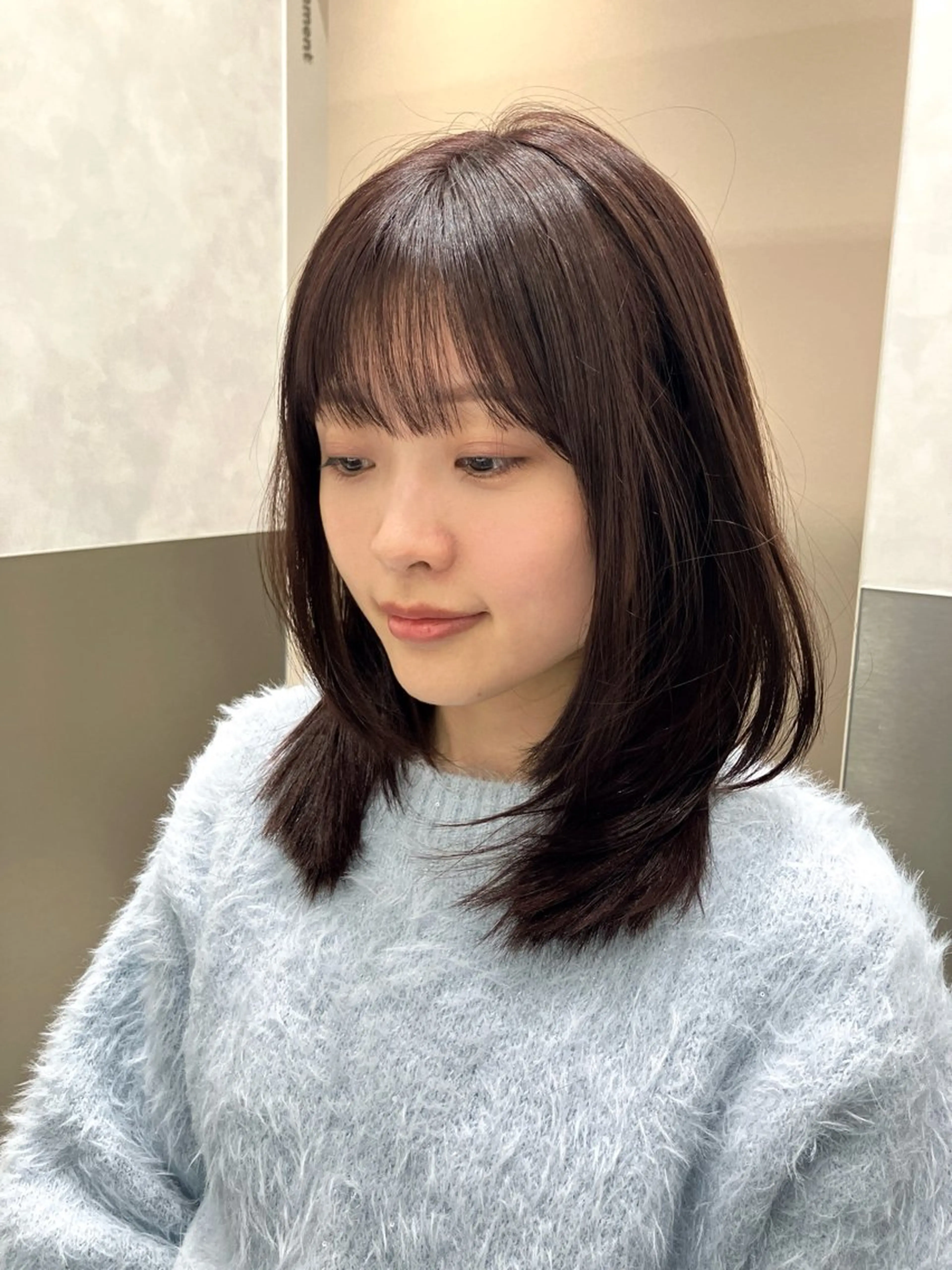 ミディアム カット ヘアカラー トリートメント 💖ブリーチなし透明 感💖ASAHIのヘアスタイル