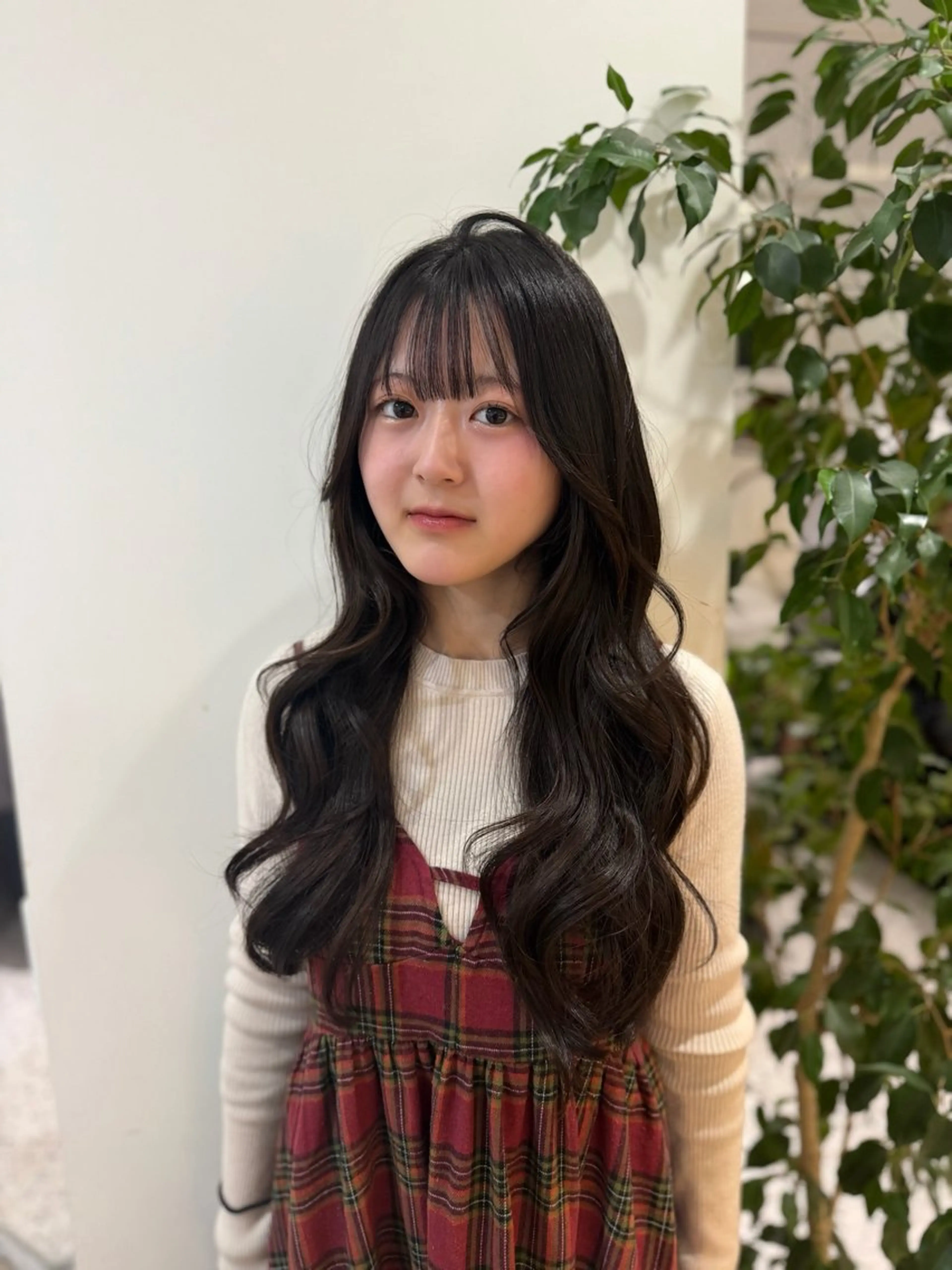 ロング 髪質改善 レイヤーカット トリートメント ワンホンレイヤー カット Yuzu️🫧/艶髪 カラー/韓国ヘアのヘアスタイル