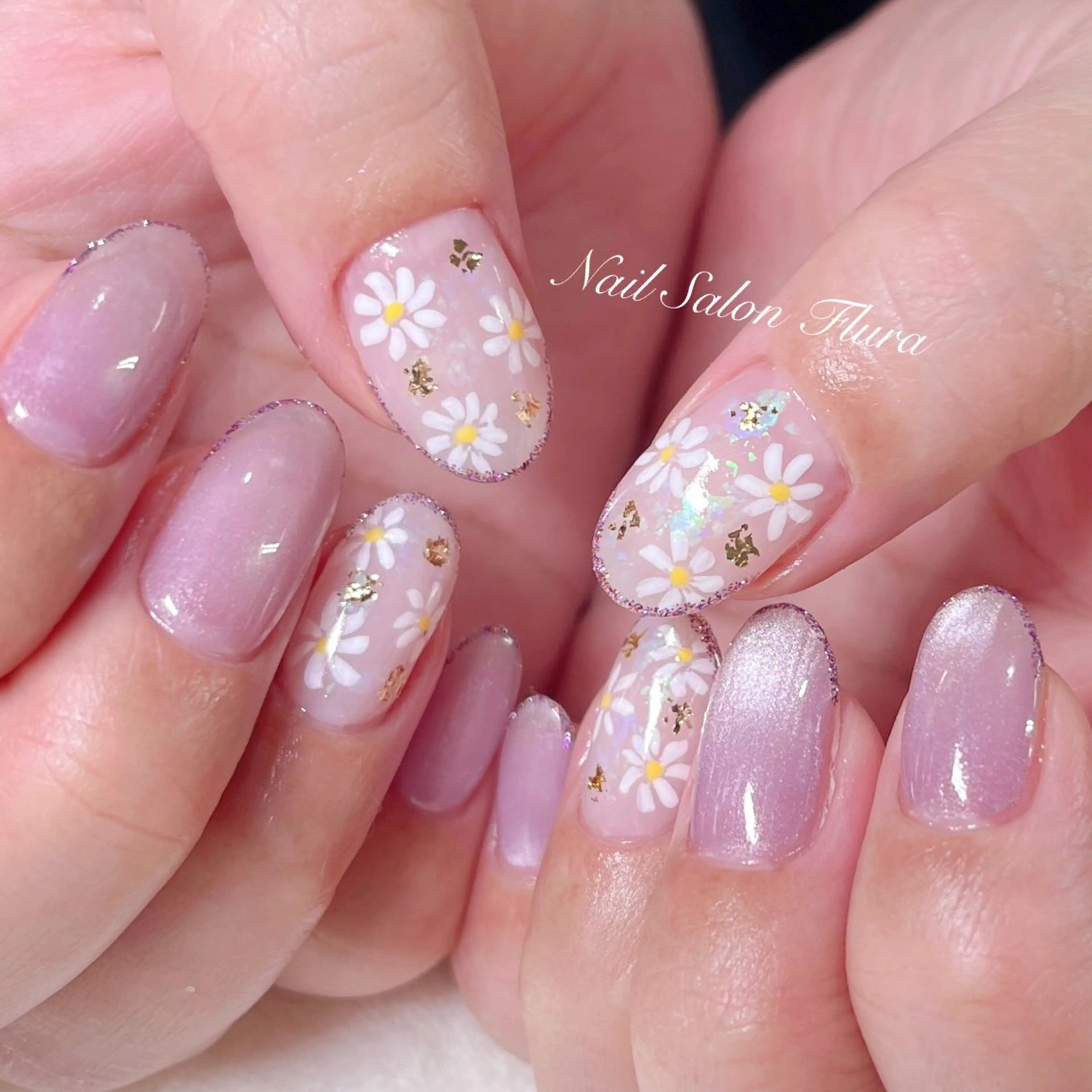 ネイル フラワーネイル マグネットネイル ハンドネイル NailSalon Fluraのネイルデザイン