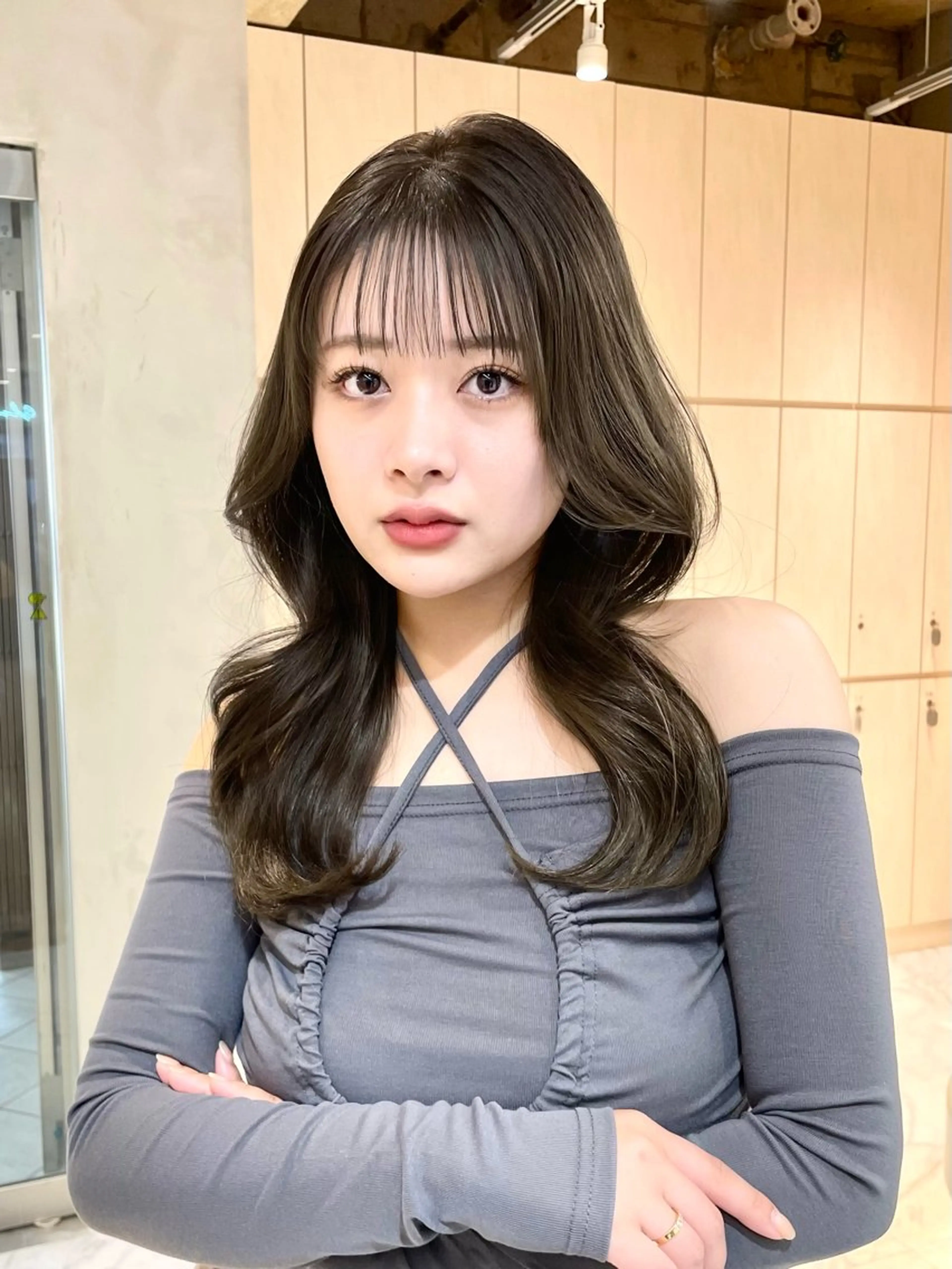 ミディアム カラー 縮毛矯正ブリーチなし 🍒❤ゆうきのヘアスタイル