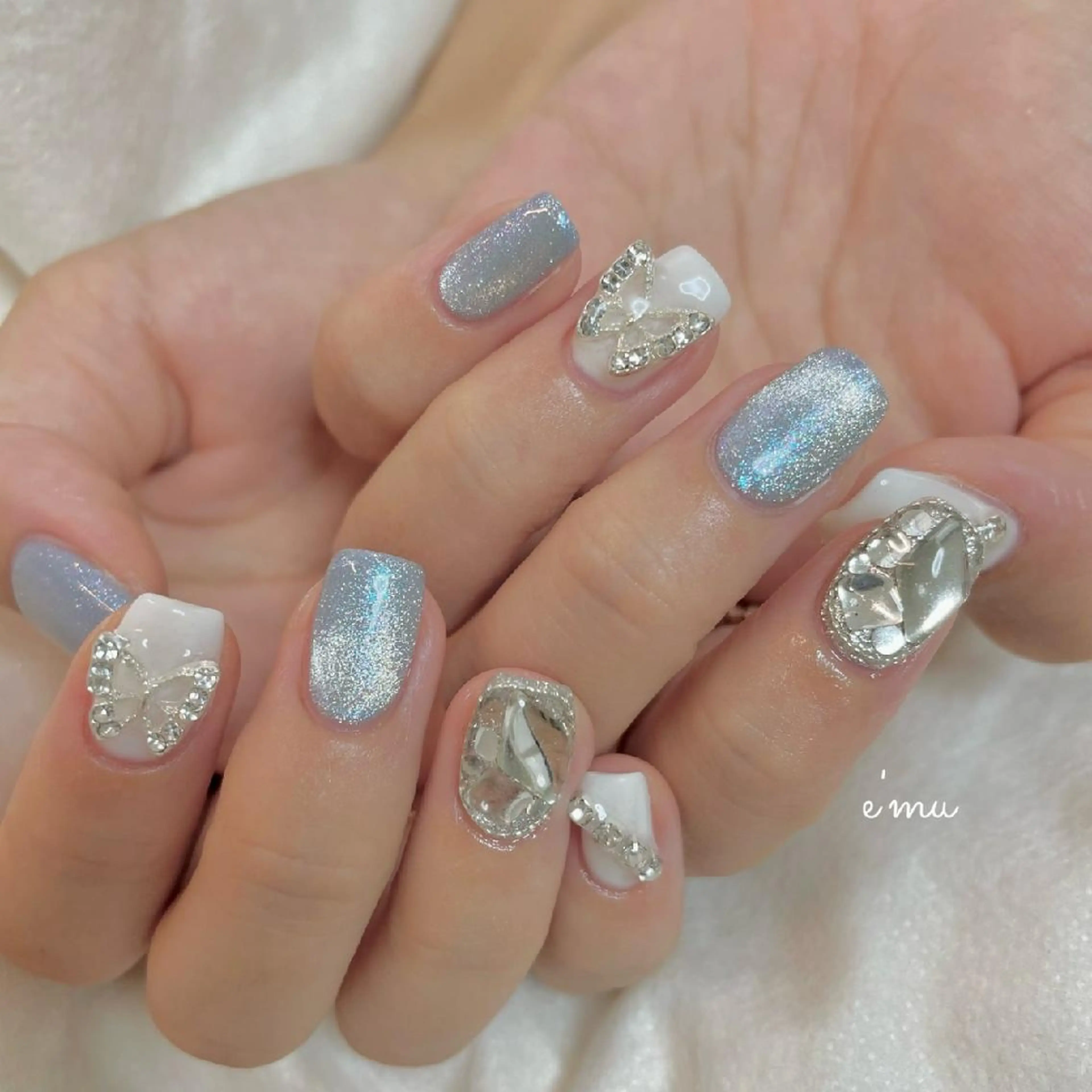 ネイル 韓国ネイル マグネットネイル nail salon e'mu💐のネイルデザイン