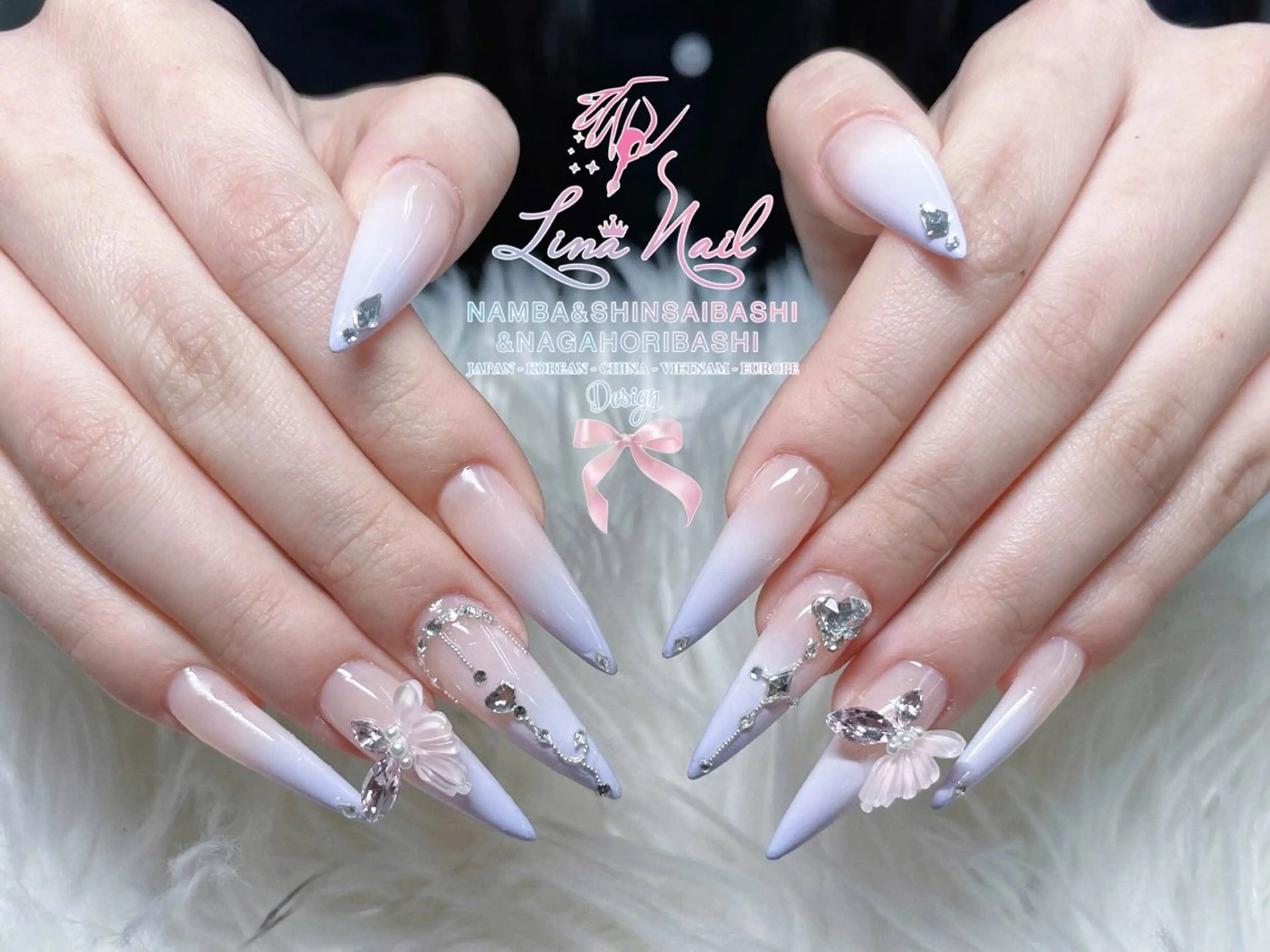ネイル チークネイル 桜ネイル フラッシュネイル フットネイル ジェルネイル ハンドネイル リナネイル アメ村心斎橋店のネイルデザイン