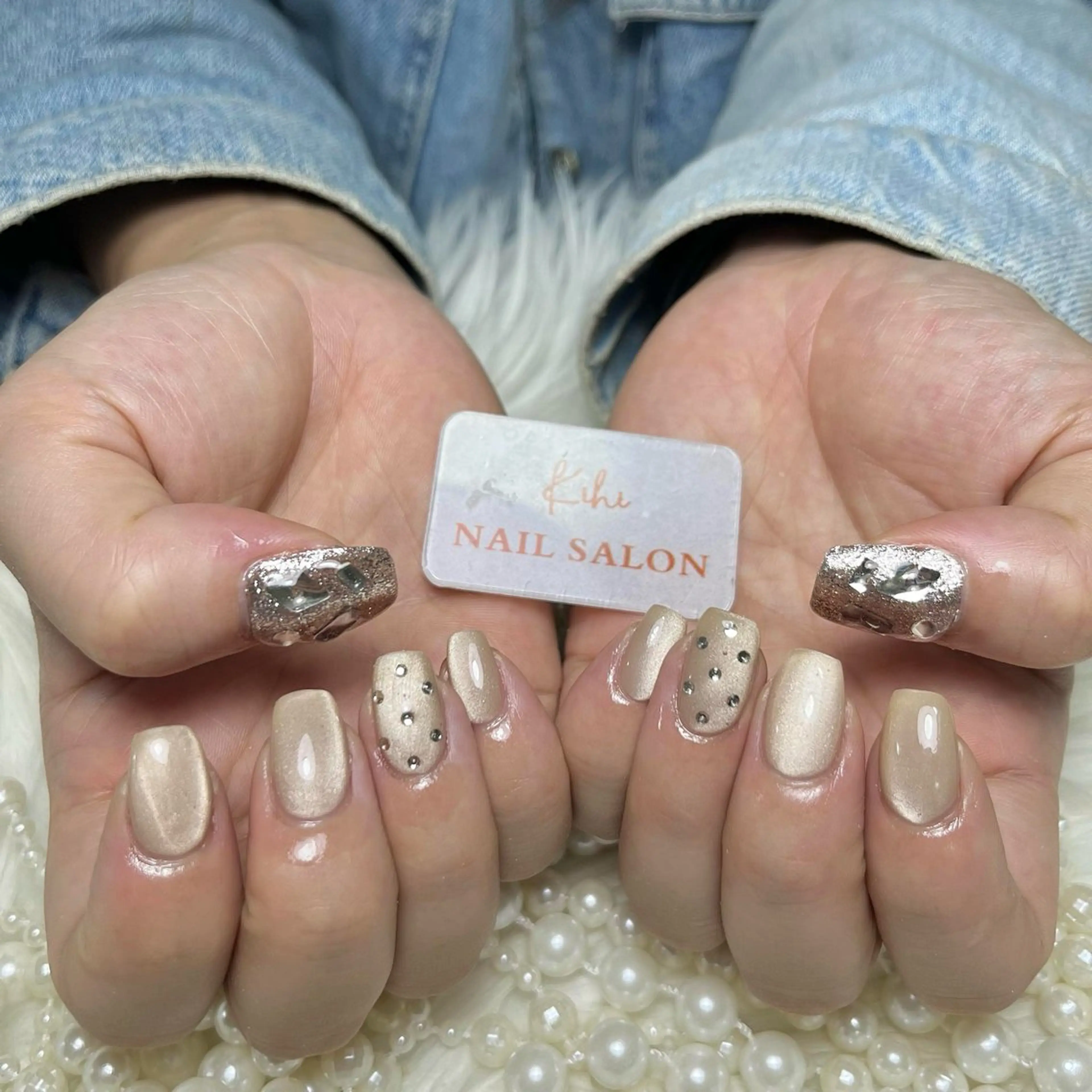 ネイル アートネイル フレンチネイル ジェルネイル グラデーション 韓国ネイル ハンドネイル ハンドケア さくら💮💮 【オフ無料】のネイルデザイン