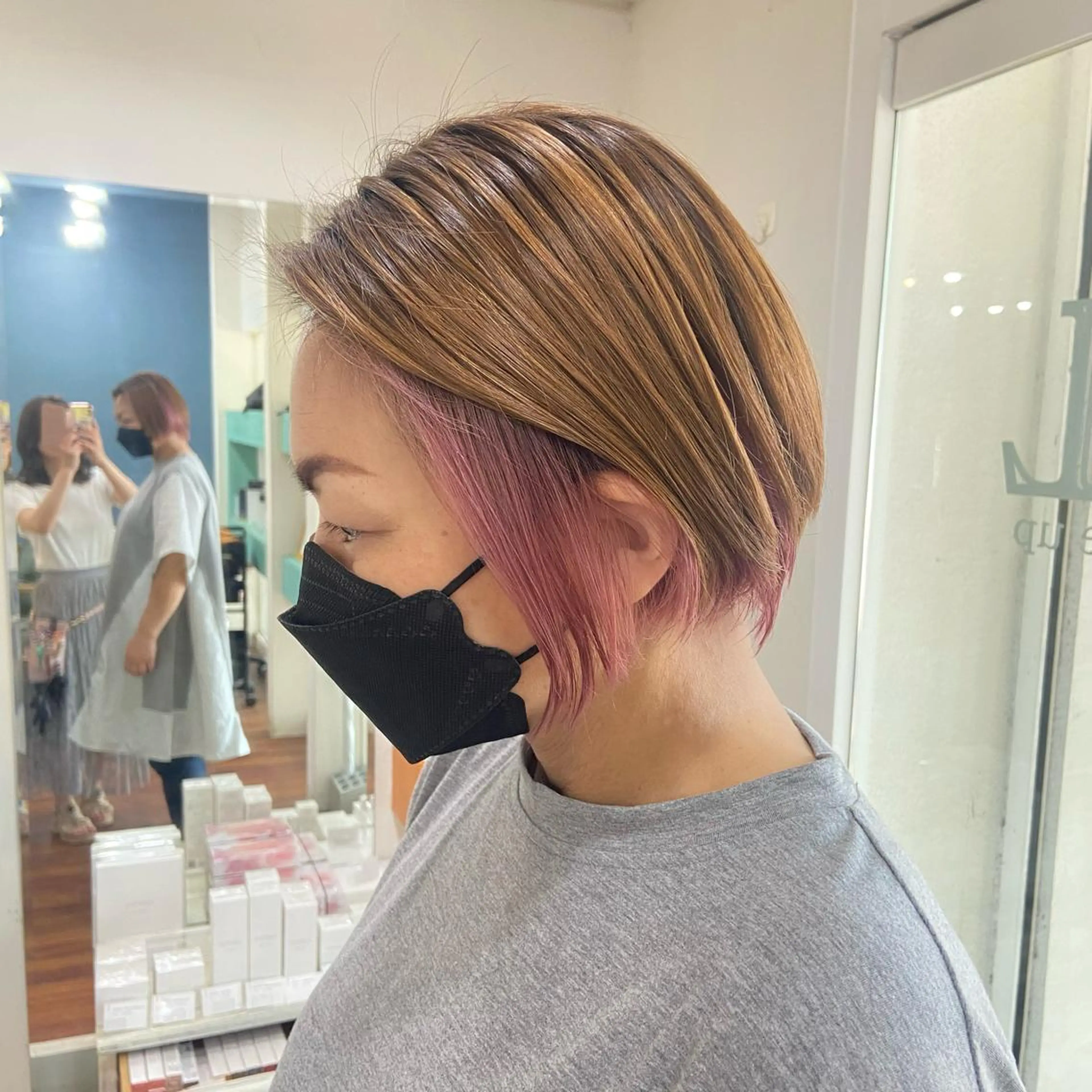 ショート カラー ピンクカラー 髪質改善/透明感 カラー/西川奈穂のヘアスタイル