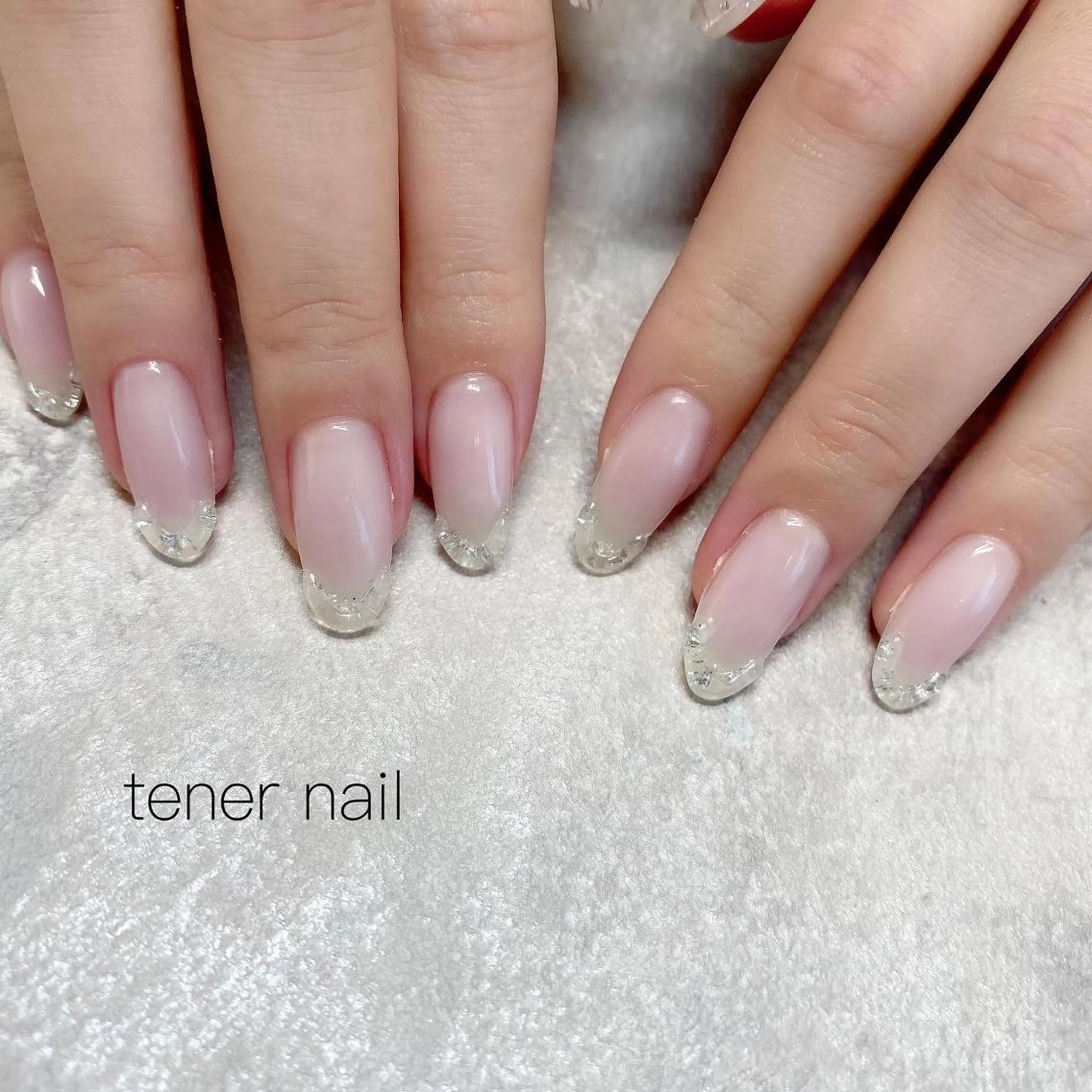 ネイル フレンチネイル ピンク ぷっくりネイル ホワイト テネルネイル tener nailのネイルデザイン