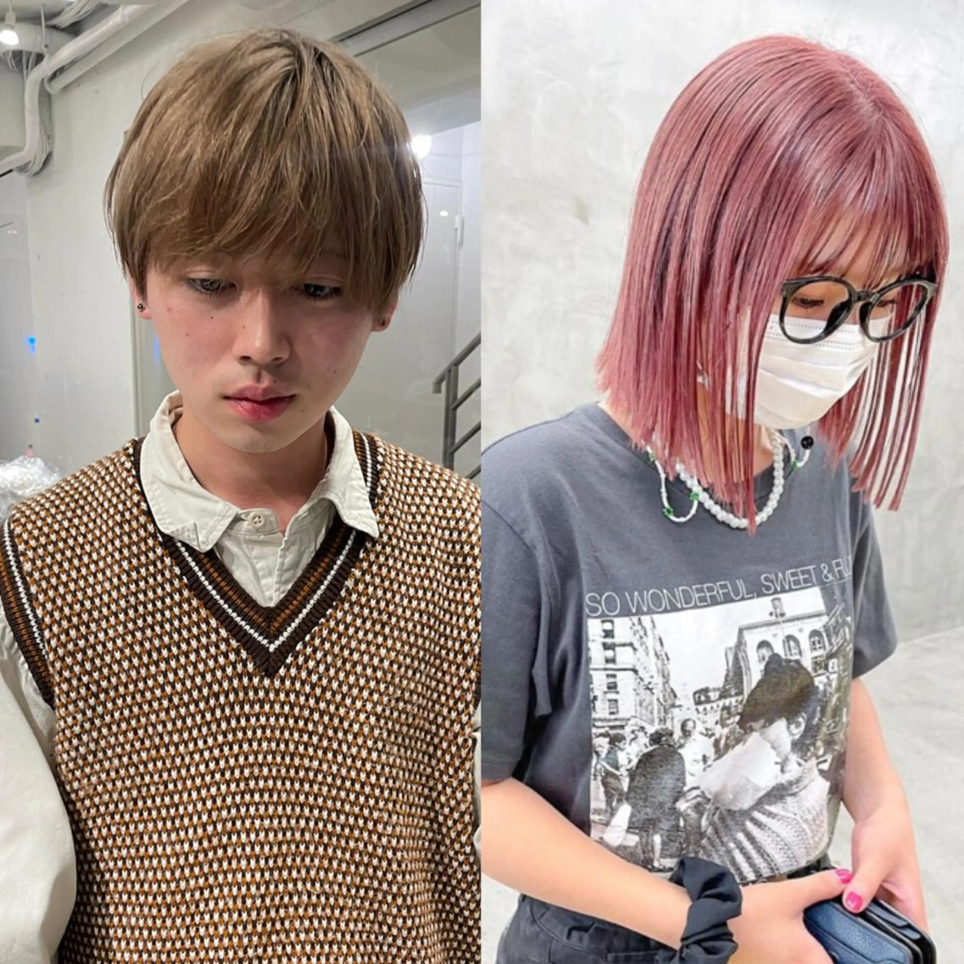 カラー バレイヤージュ ブリーチ ケアブリーチ デザインカラー ダブルカラー ヘアカラー トリートメント ヘアセット スパイラルパーマ 🌐hina⭐️のヘアスタイル